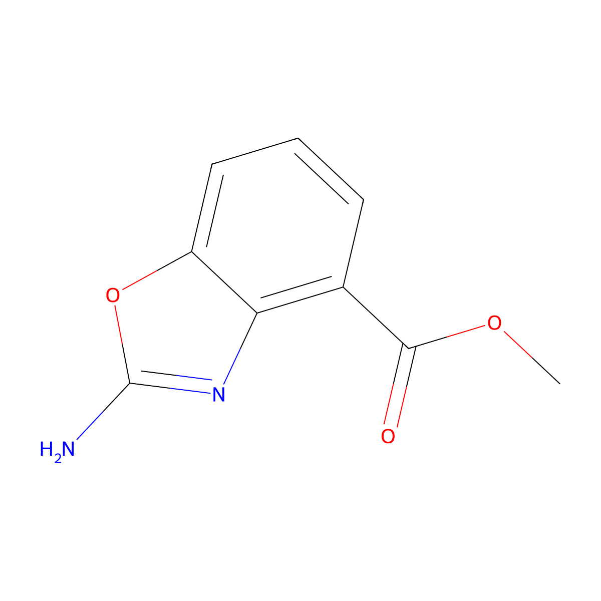 Methyl 2-amino-1,3-benzoxazole-4-carboxylate molecular structure, CAS 1007112-51-7
