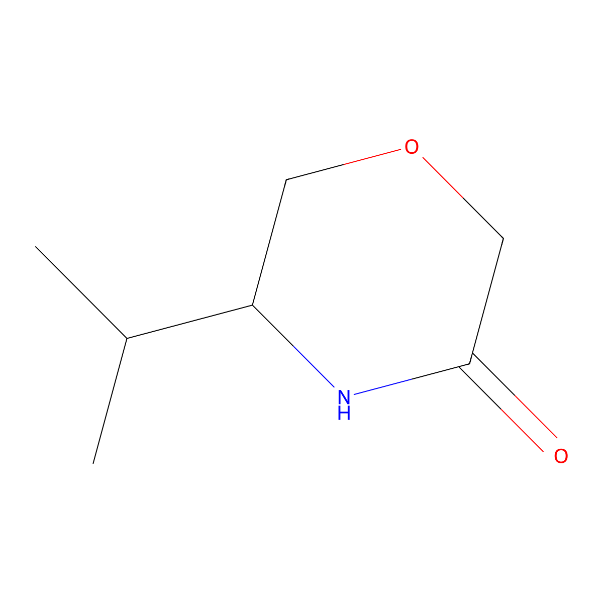 (R)-5-isopropylmorpholin-3-one molecular structure, CAS 1007113-31-6