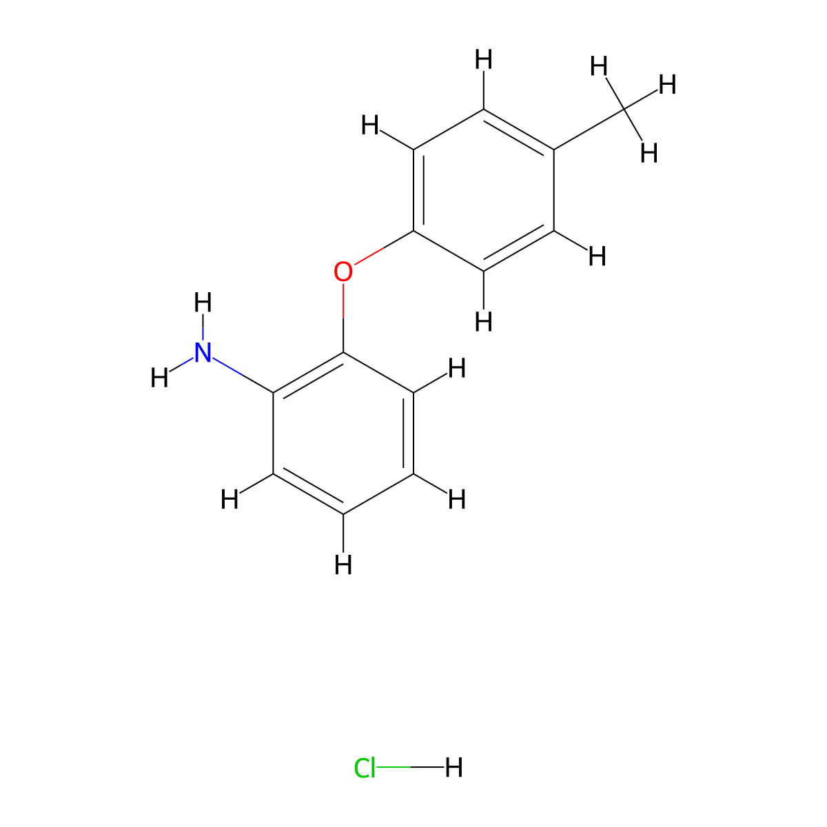 2-(4-Methylphenoxy)aniline hydrochloride molecular structure, CAS 100712-95-6