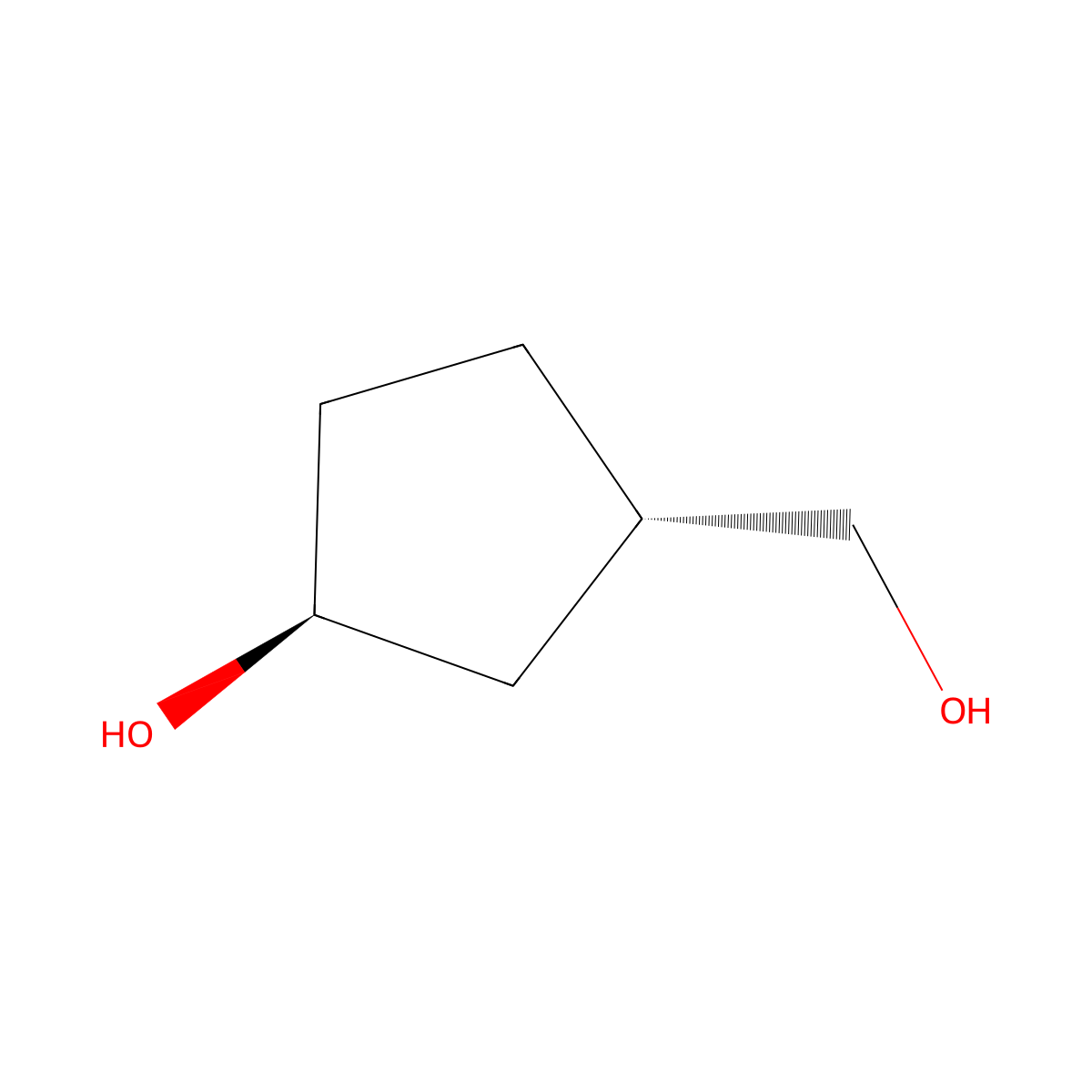 3-(Hydroxymethyl)cyclopentanol molecular structure, CAS 1007125-14-5