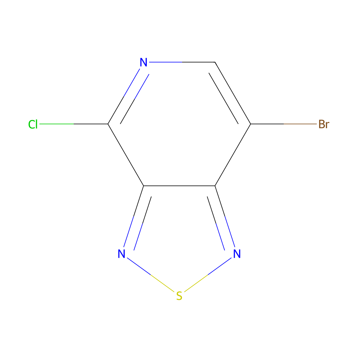 7-Bromo-4-chloro[1,2,5]thiadiazolo[3,4-c]pyridine molecular structure, CAS 1007128-71-3