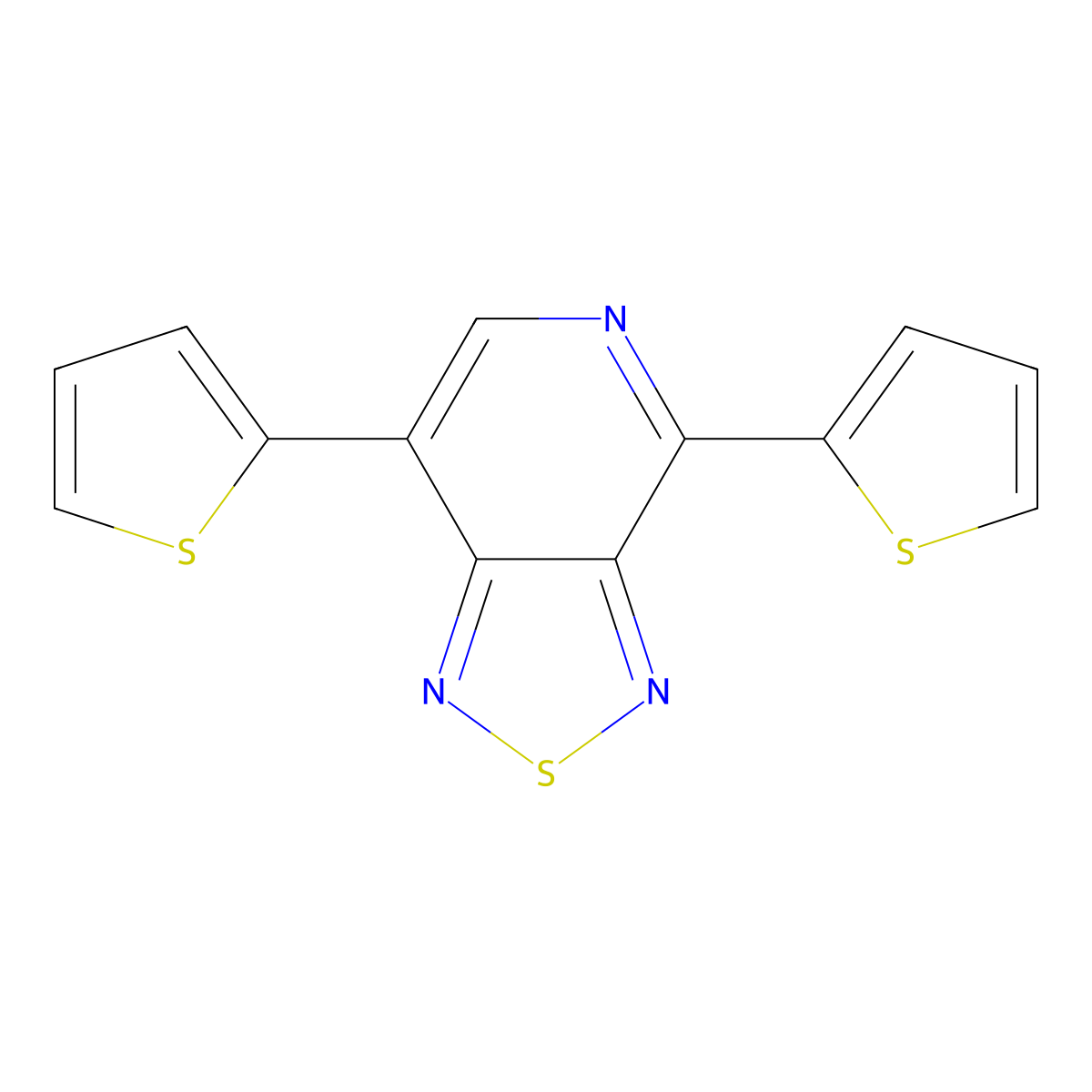 4,7-Di(thiophen-2-yl)-[1,2,5]thiadiazolo[3,4-c]pyridine molecular structure, CAS 1007128-74-6