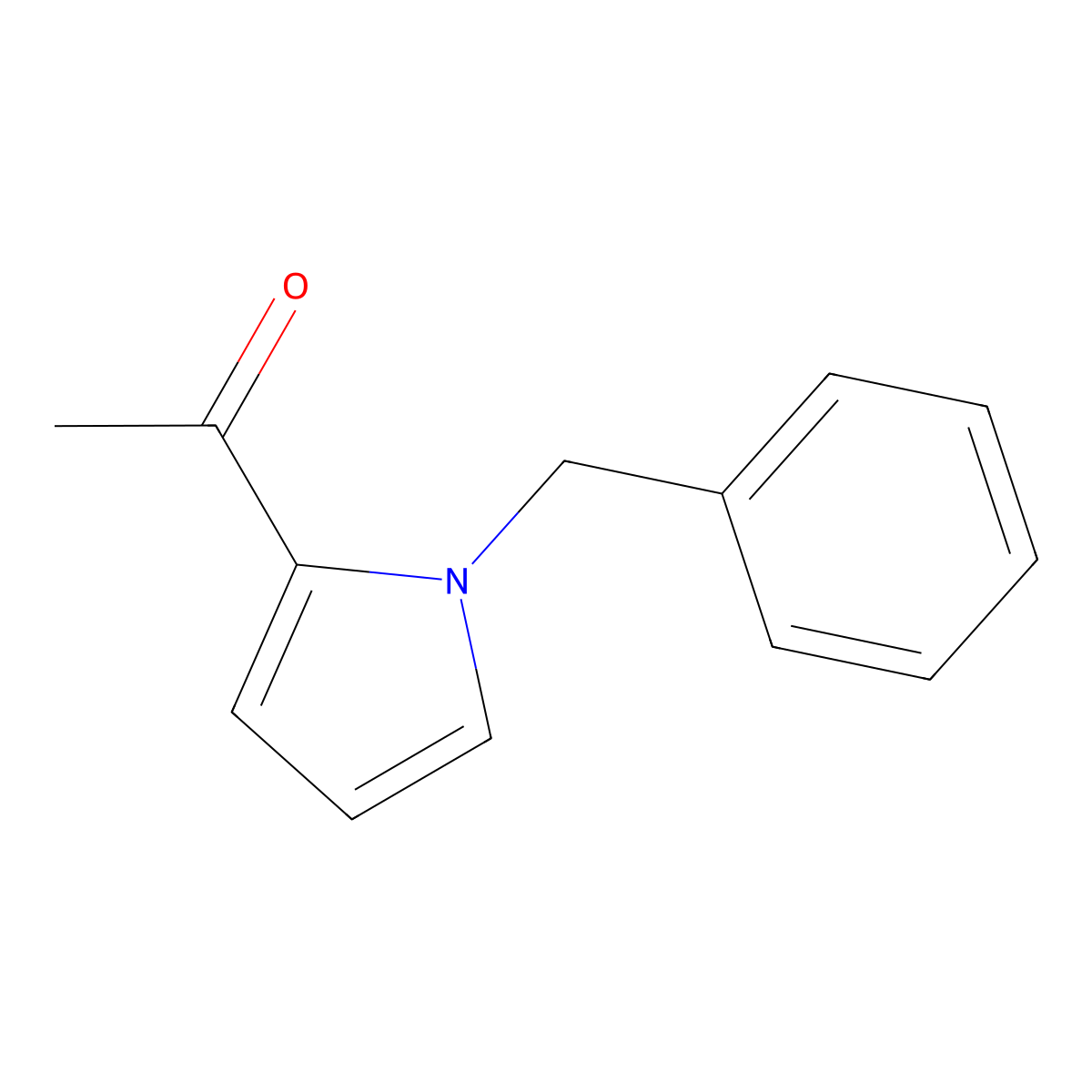 1-(1-benzyl-1H-pyrrol-2-yl)ethan-1-one molecular structure, CAS 100713-02-8