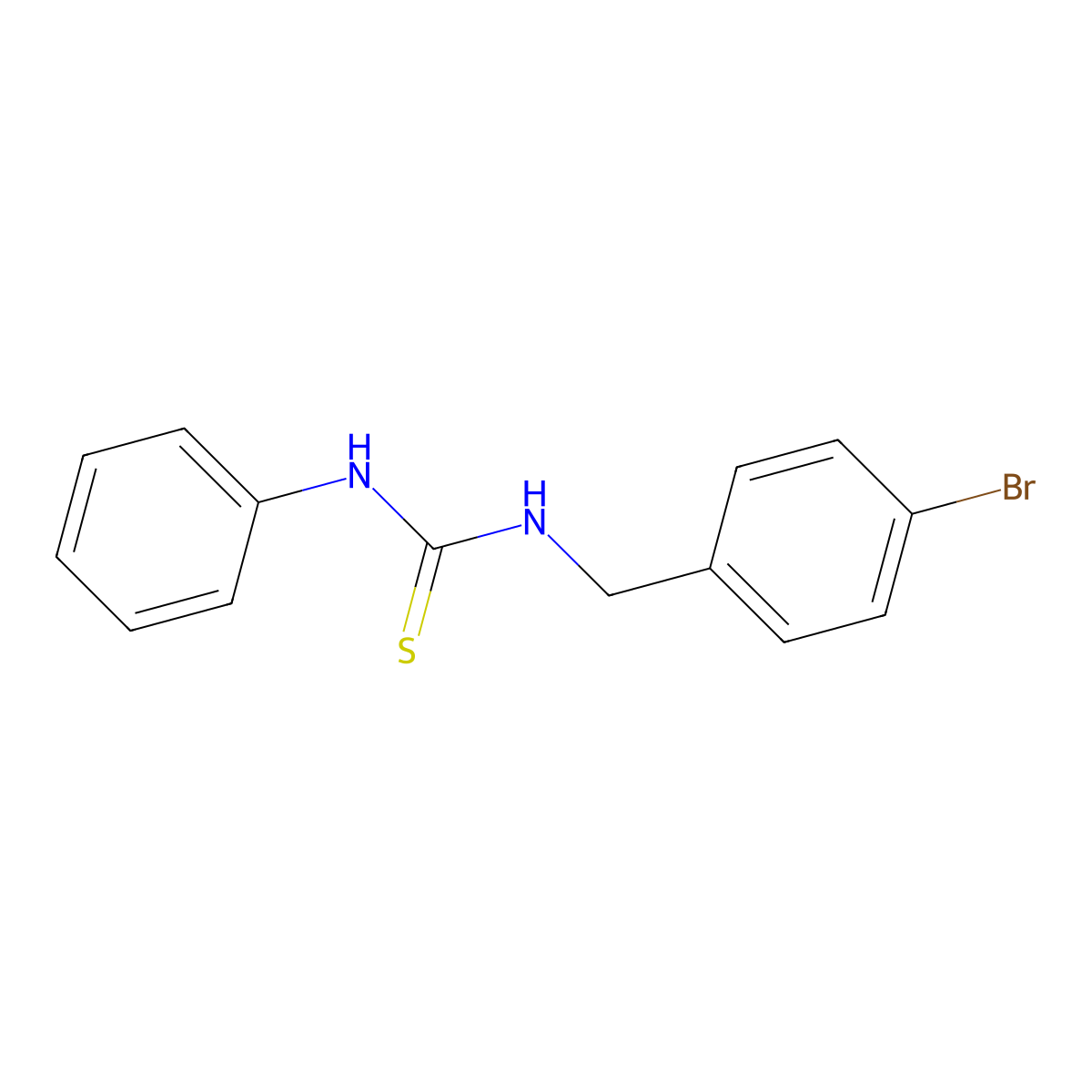 N-(4-bromobenzyl)-N'-phenylthiourea molecular structure, CAS 100716-10-7