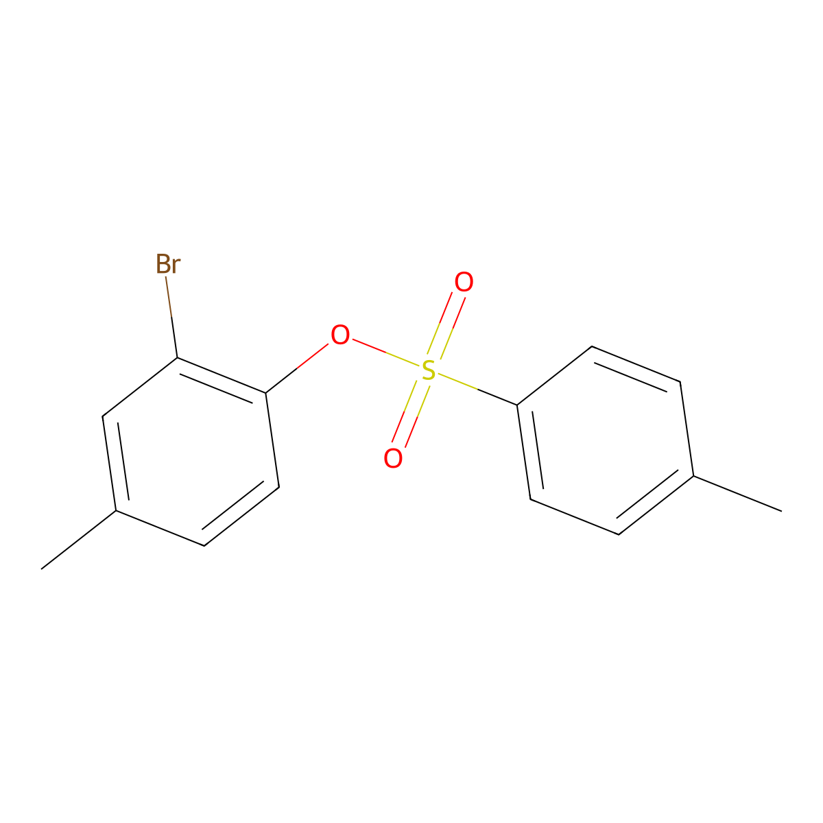 2-Bromo-4-methylphenyl 4-methylbenzenesulfonate molecular structure, CAS 100716-21-0