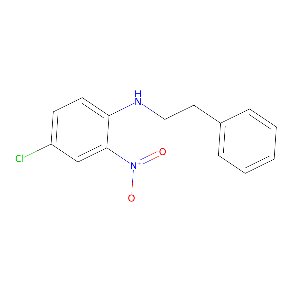 (4-Chloro-2-nitrophenyl)(2-phenylethyl)amine molecular structure, CAS 100716-41-4