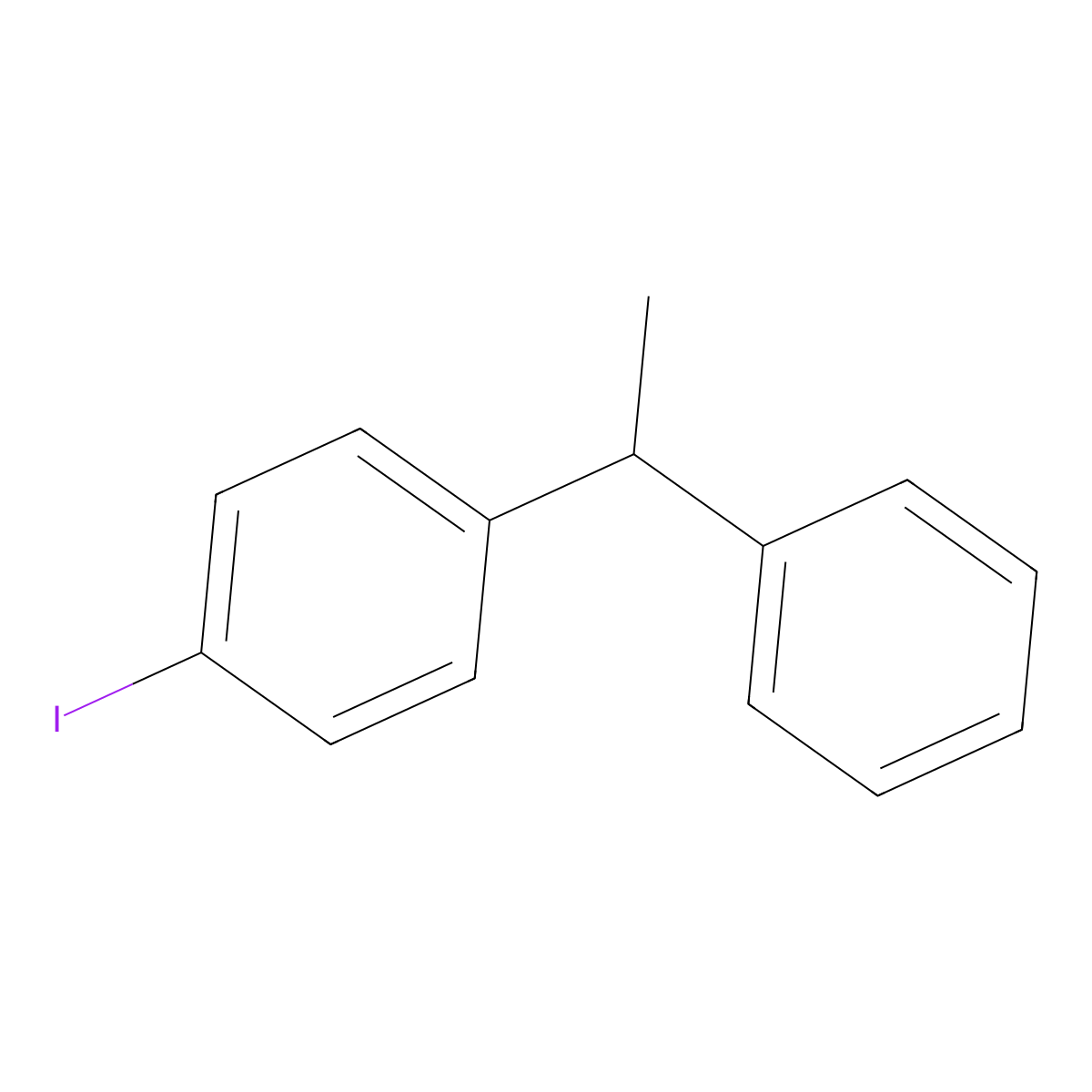 1-Iodo-4-(1-phenylethyl)benzene molecular structure, CAS 100717-04-2