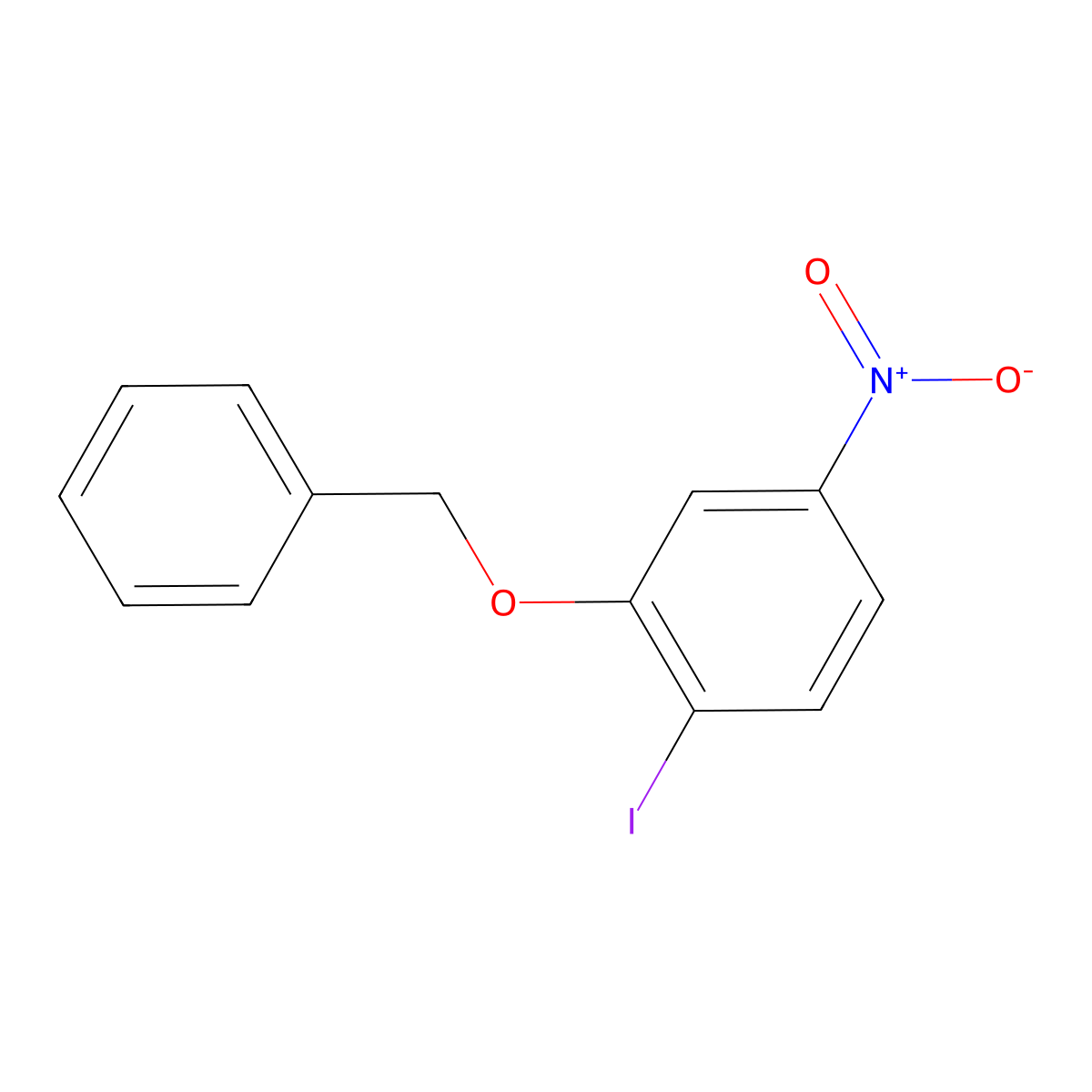 2-(Benzyloxy)-1-iodo-4-nitrobenzene molecular structure, CAS 1007170-55-9