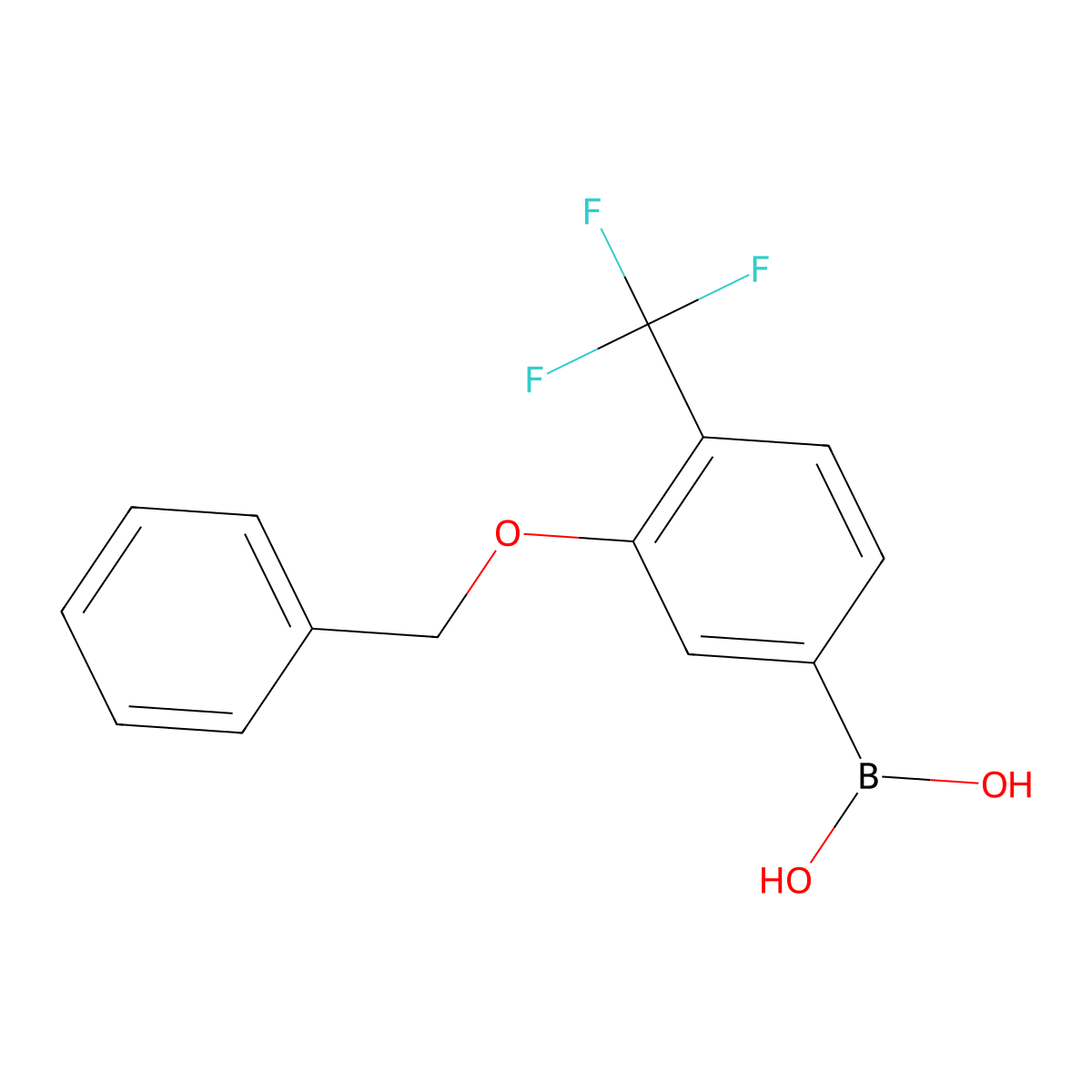 3-(Benzyloxy)-4-(trifluoromethyl)phenylboronic acid molecular structure, CAS 1007170-59-3