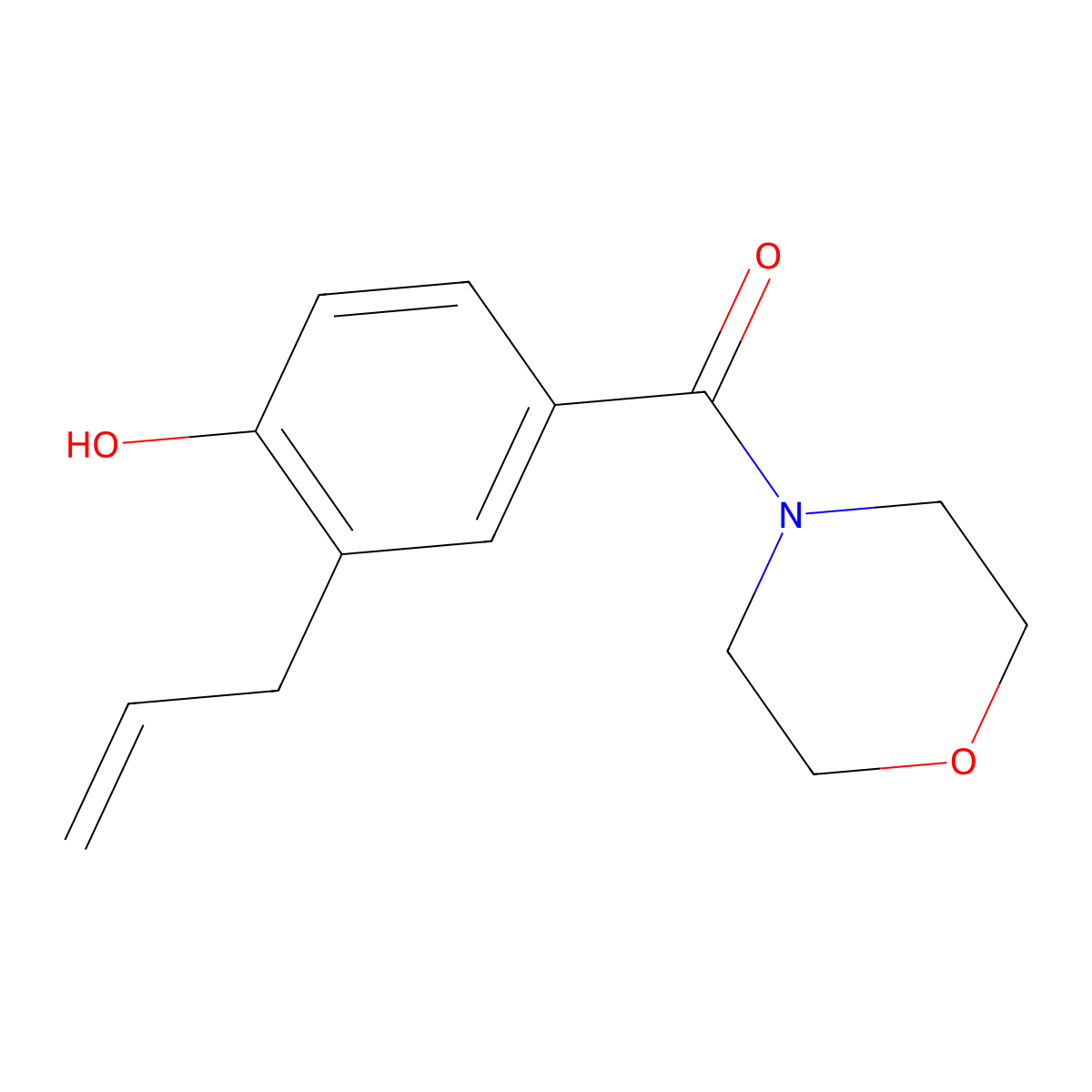 (4-Hydroxy-3-prop-2-enylphenyl)-morpholin-4-ylmethanone molecular structure, CAS 100718-47-6