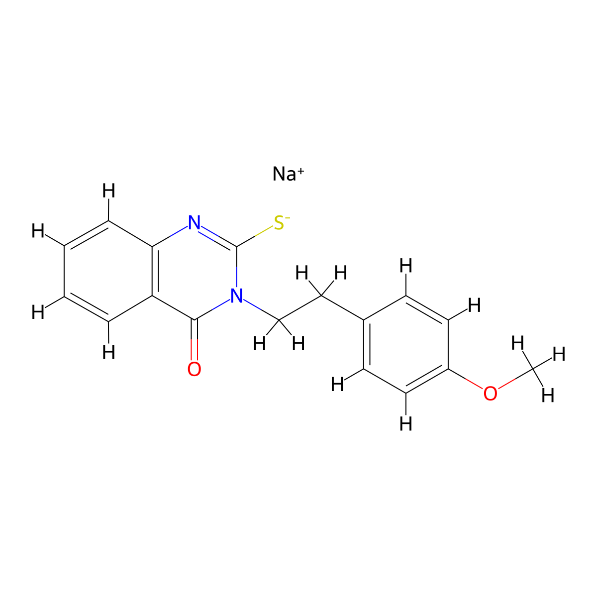 Sodium {3-[2-(4-methoxyphenyl)ethyl]-4-oxo-3,4-dihydroquinazolin-2-yl}sulfanide molecular structure, CAS 1007191-88-9