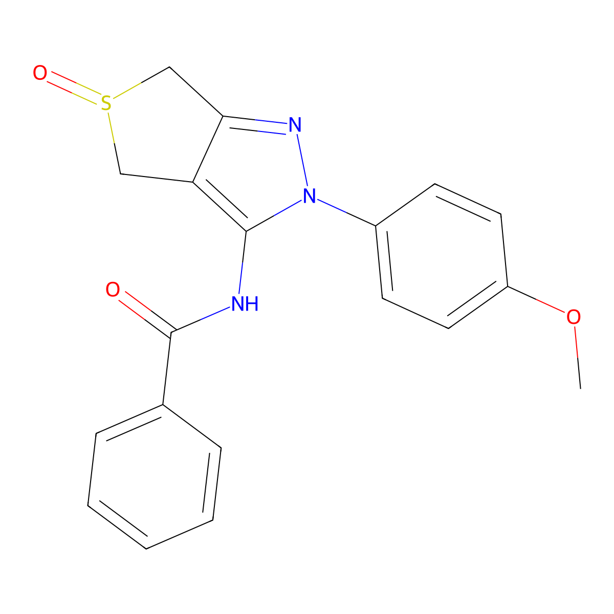 N-[2-(4-methoxyphenyl)-5-oxo-4,6-dihydrothieno[3,4-c]pyrazol-3-yl]benzamide molecular structure, CAS 1007192-26-8