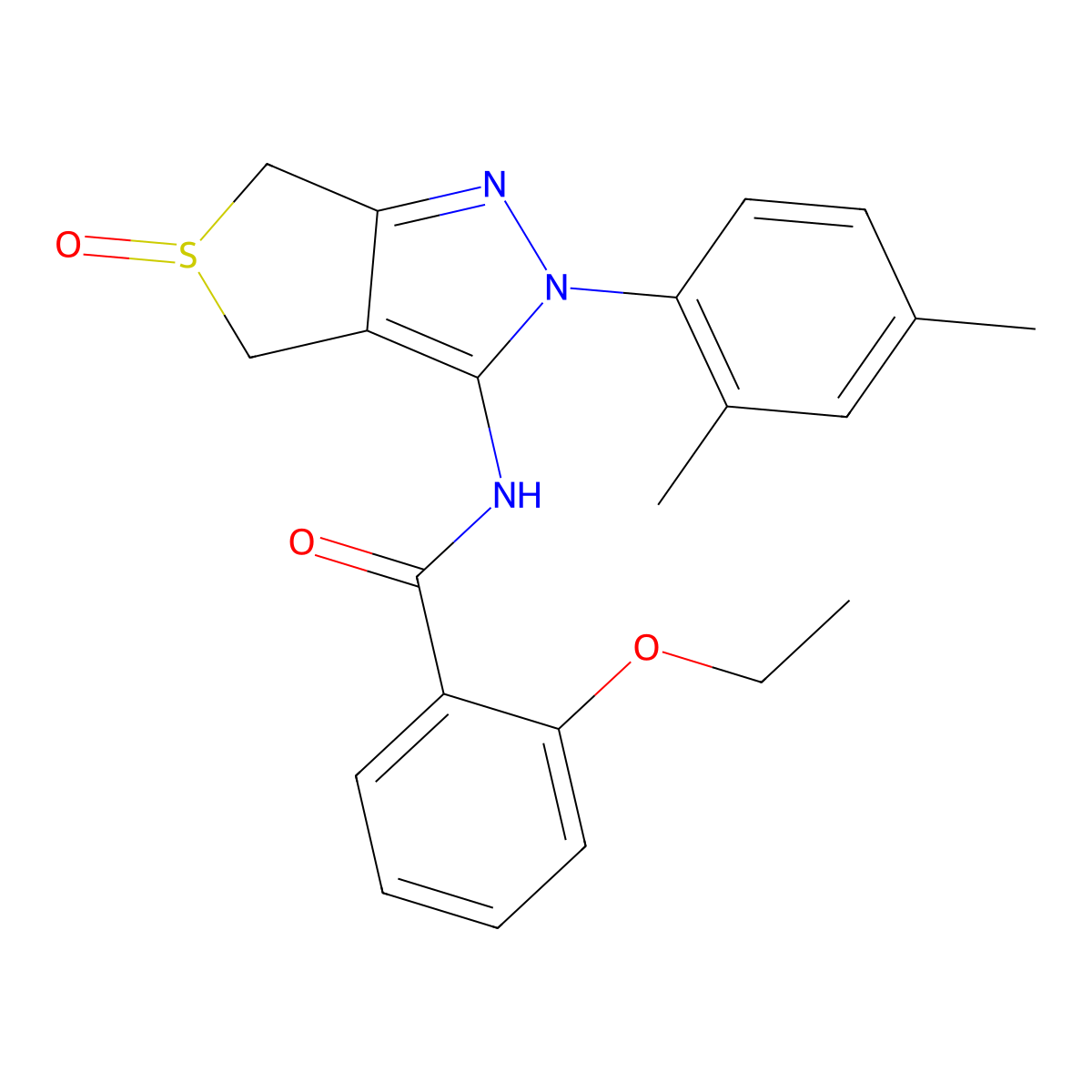 N-(2-(2,4-dimethylphenyl)-5-oxido-4,6-dihydro-2H-thieno[3,4-c]pyrazol-3-yl)-2-ethoxybenzamide molecular structure, CAS 1007194-64-0