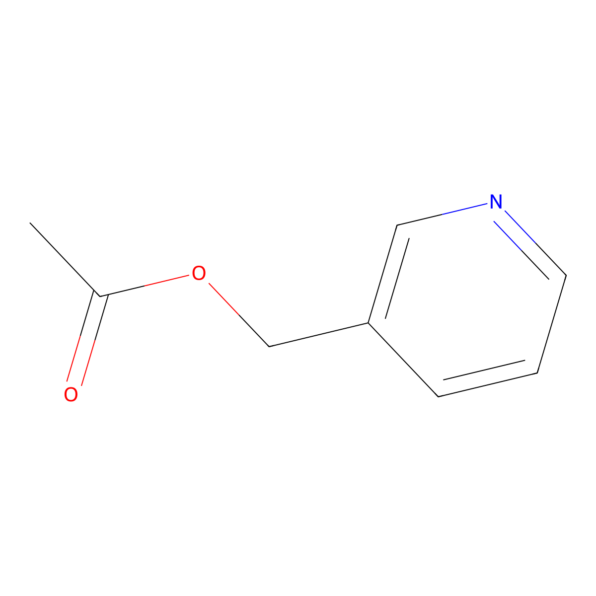 (Pyridin-3-yl)methyl acetate molecular structure, CAS 10072-09-0