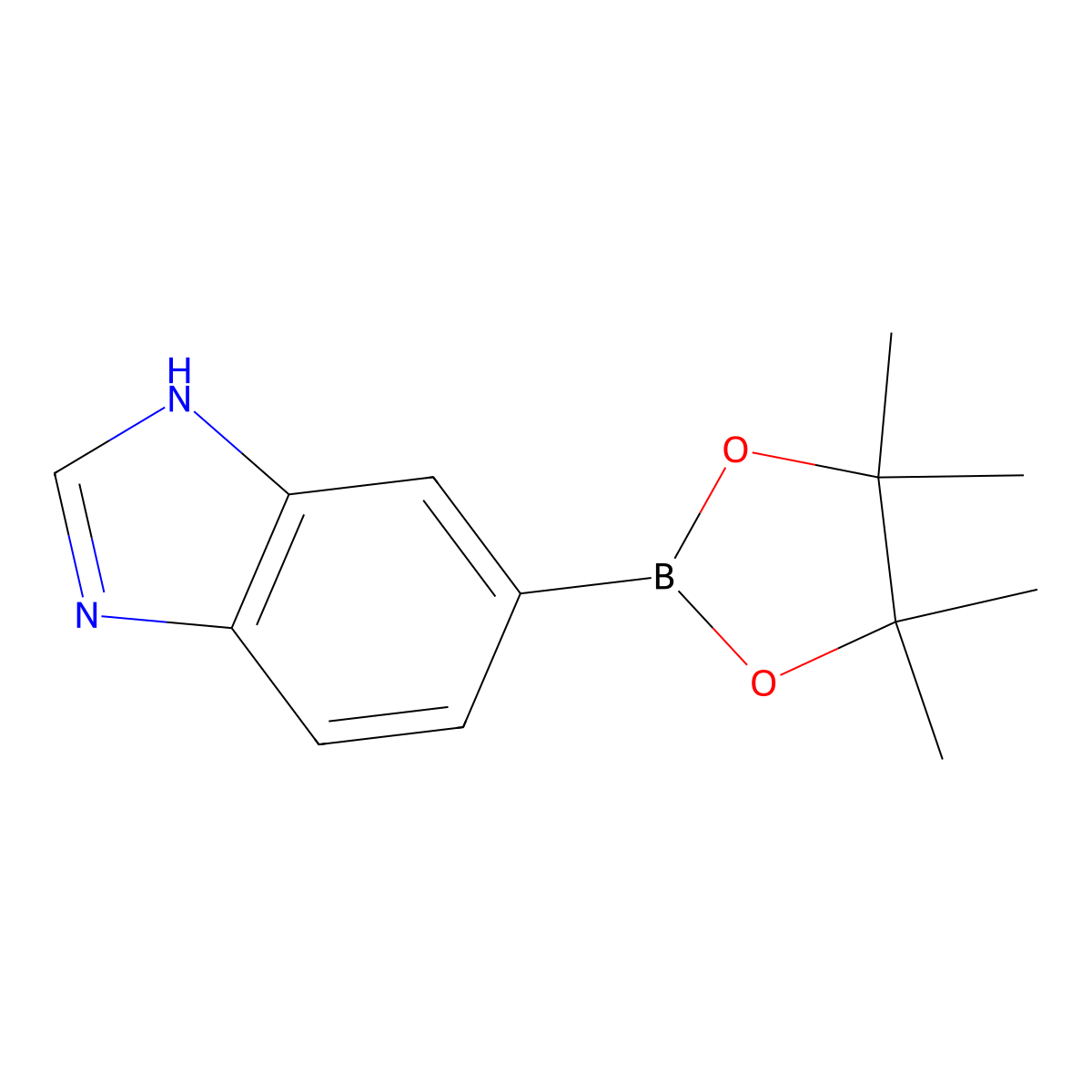 6-(4,4,5,5-Tetramethyl-1,3,2-dioxaborolan-2-yl)-1H-benzimidazole molecular structure, CAS 1007206-54-3