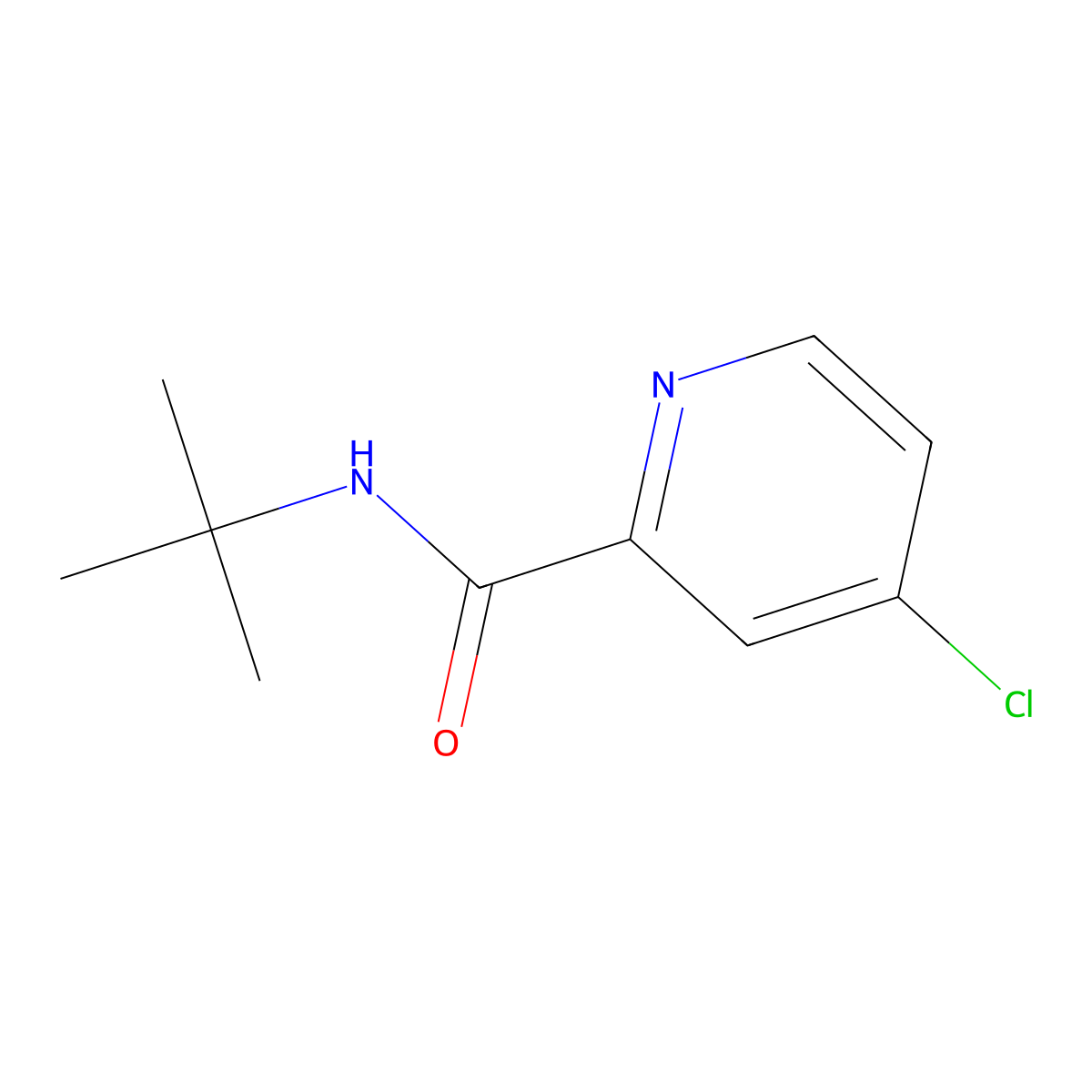 N-tert-Butyl-4-chloropyridine-2-carboxamide molecular structure, CAS 1007207-76-2