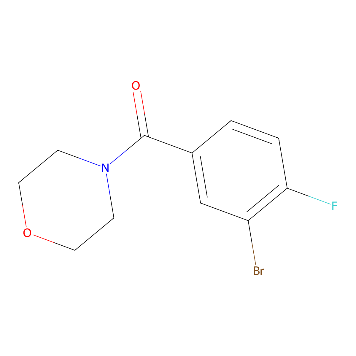 N-(3-Bromo-4-fluorobenzoyl)morpholine molecular structure, CAS 1007207-89-7