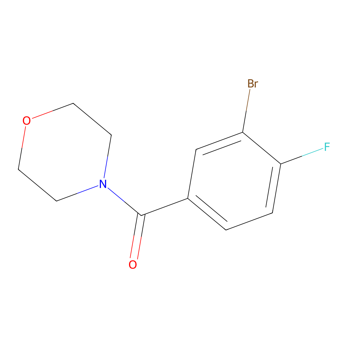N-(3-Bromo-4-fluorobenzoyl)morpholine molecular structure, CAS 1007207-89-7