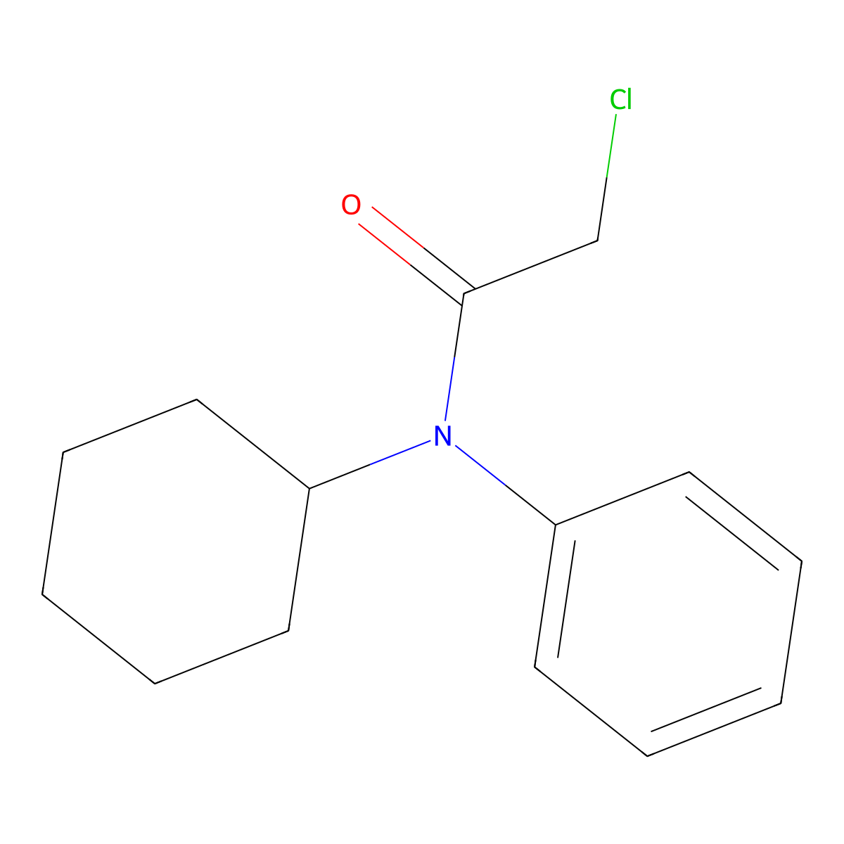 2-chloro-N-cyclohexyl-N-phenylacetamide molecular structure, CAS 100721-33-3