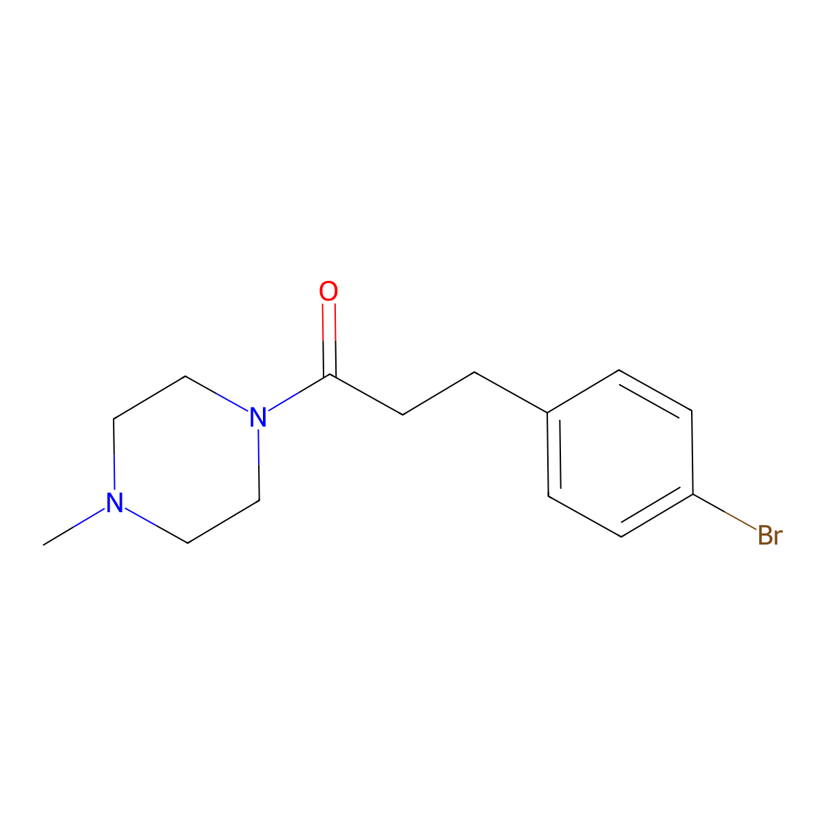 3-(4-Bromophenyl)-1-(4-methylpiperazin-1-yl)propan-1-one molecular structure, CAS 1007210-99-2