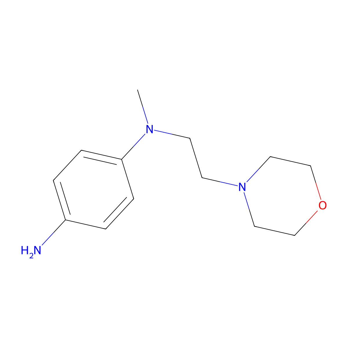 N1-methyl-N1-[2-(morpholin-4-yl)ethyl]benzene-1,4-diamine molecular structure, CAS 1007211-41-7