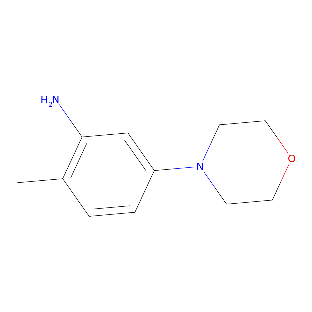 2-Methyl-5-morpholinoaniline molecular structure, CAS 1007211-91-7