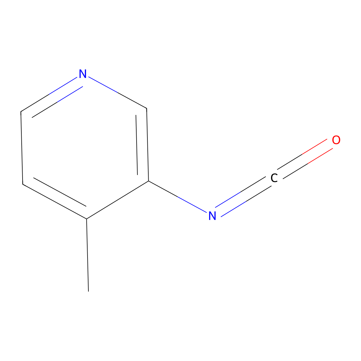 3-Isocyanato-4-methylpyridine molecular structure, CAS 1007212-62-5