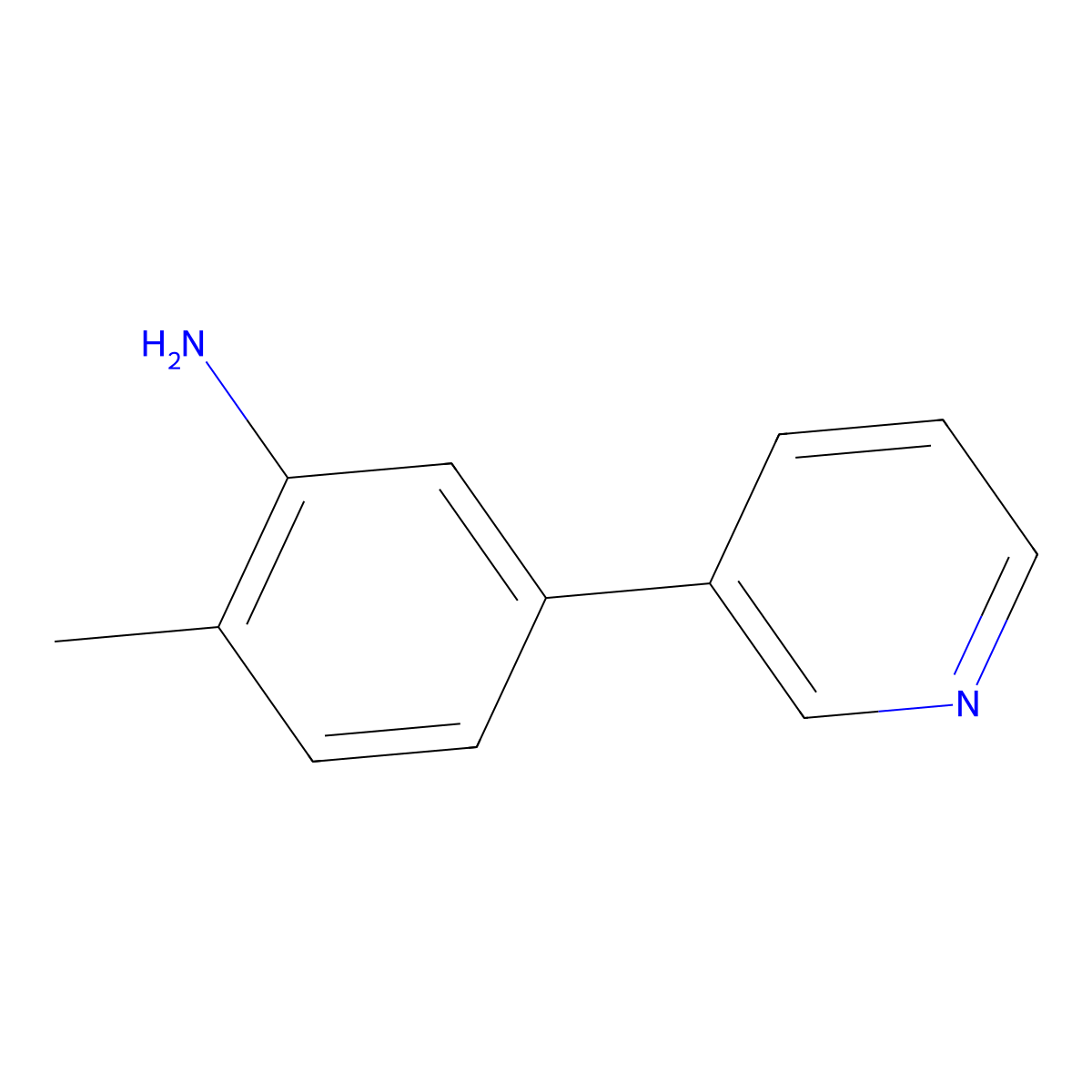2-Methyl-5-(3-pyridinyl)benzenamine molecular structure, CAS 1007213-22-0