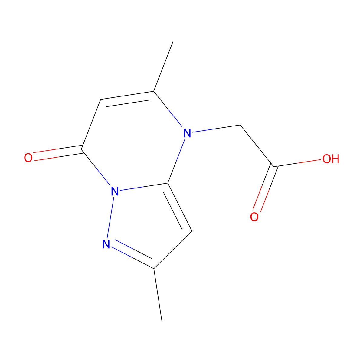 2-(2,5-Dimethyl-7-oxo-pyrazolo[1,5-a]pyrimidin-4-yl)acetic acid molecular structure, CAS 1007215-68-0