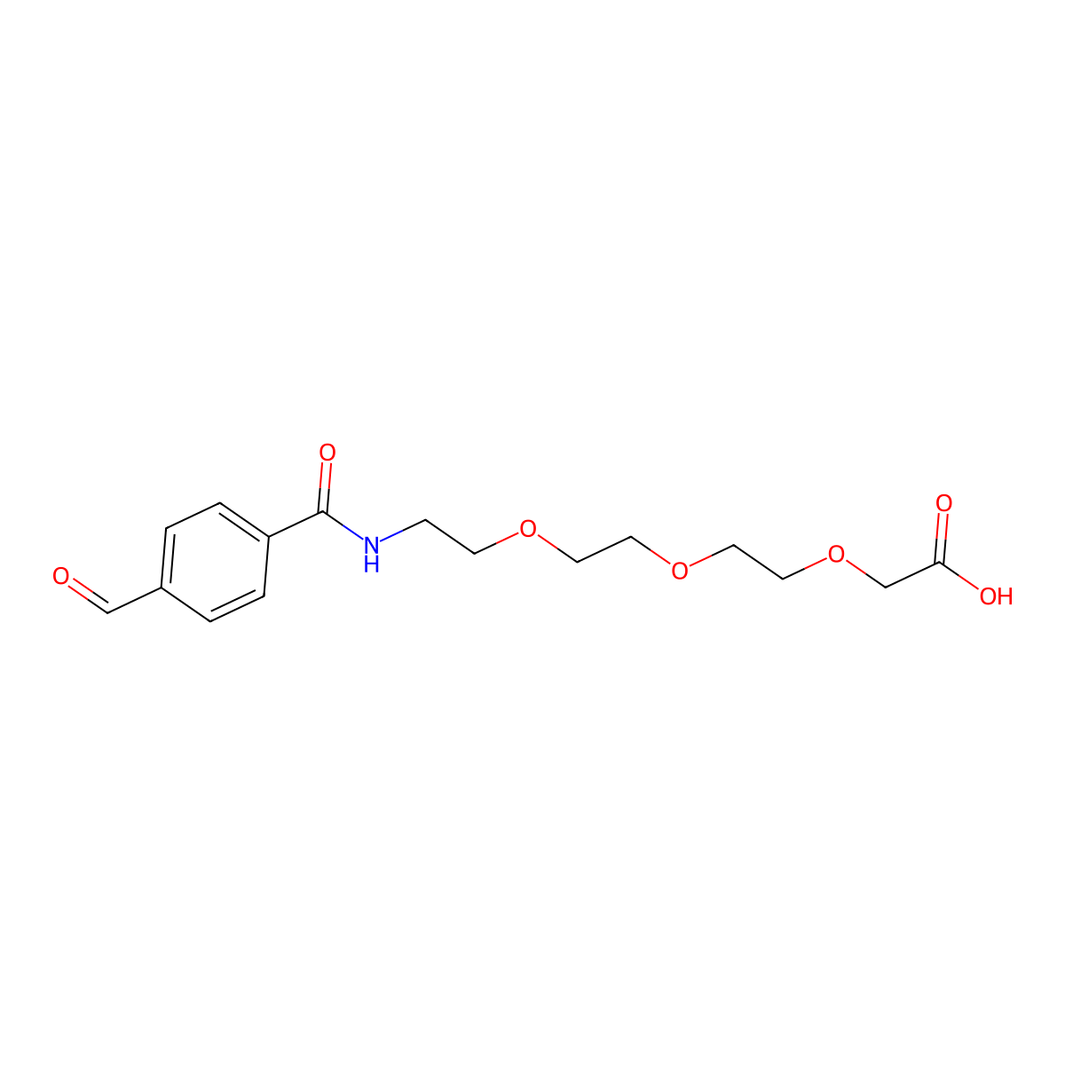 Ald-Ph-amido-PEG3-C-COOH molecular structure, CAS 1007215-91-9