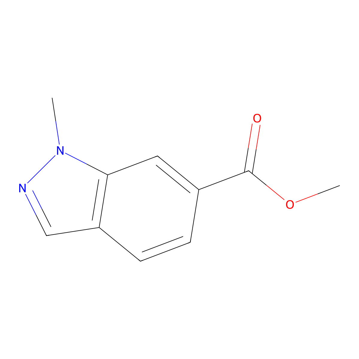 Methyl 1-methyl-1H-indazole-6-carboxylate molecular structure, CAS 1007219-73-9