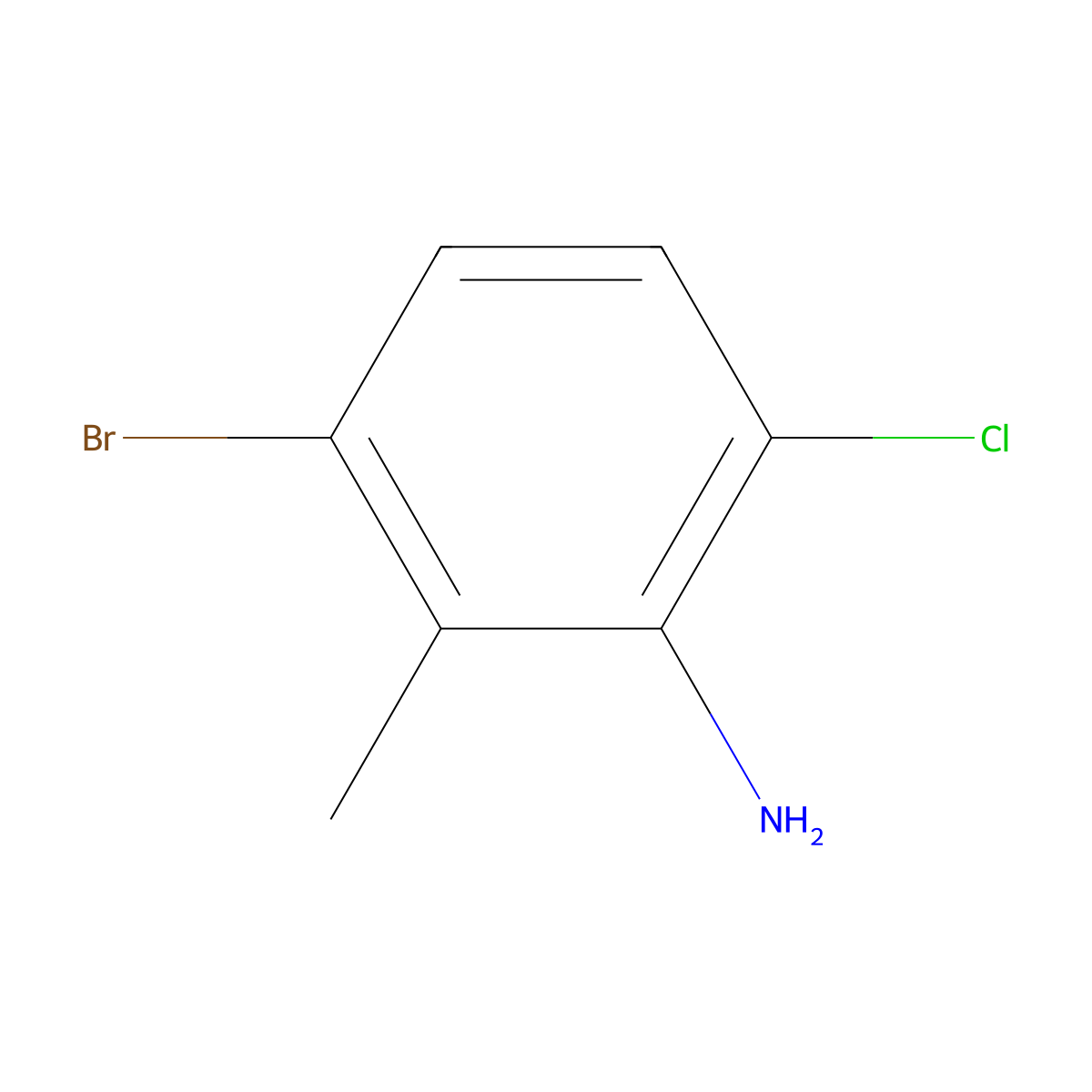 3-Bromo-6-chloro-2-methylaniline molecular structure, CAS 1007226-77-8