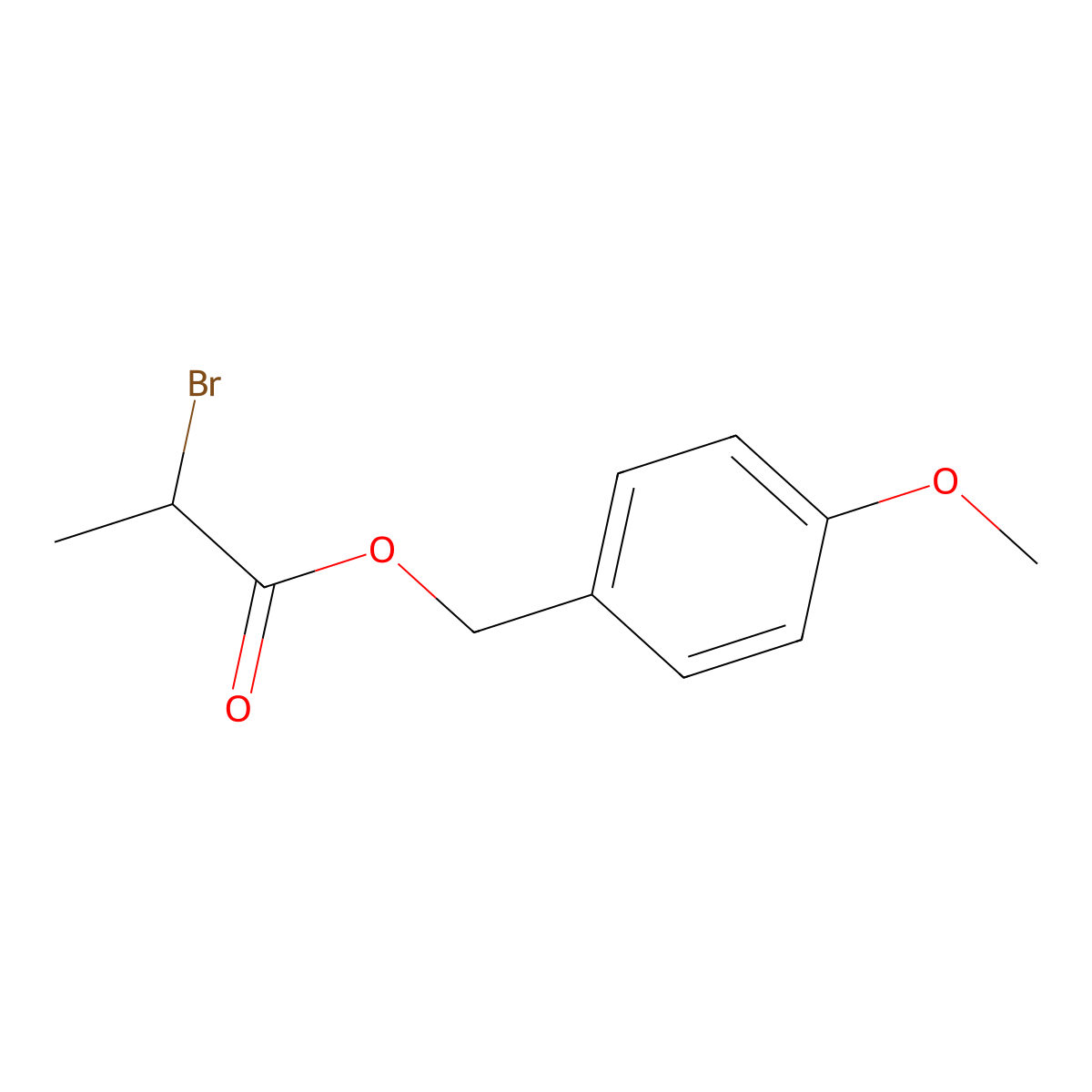 (4-Methoxyphenyl)methyl 2-bromopropanoate molecular structure, CAS 1007229-67-5