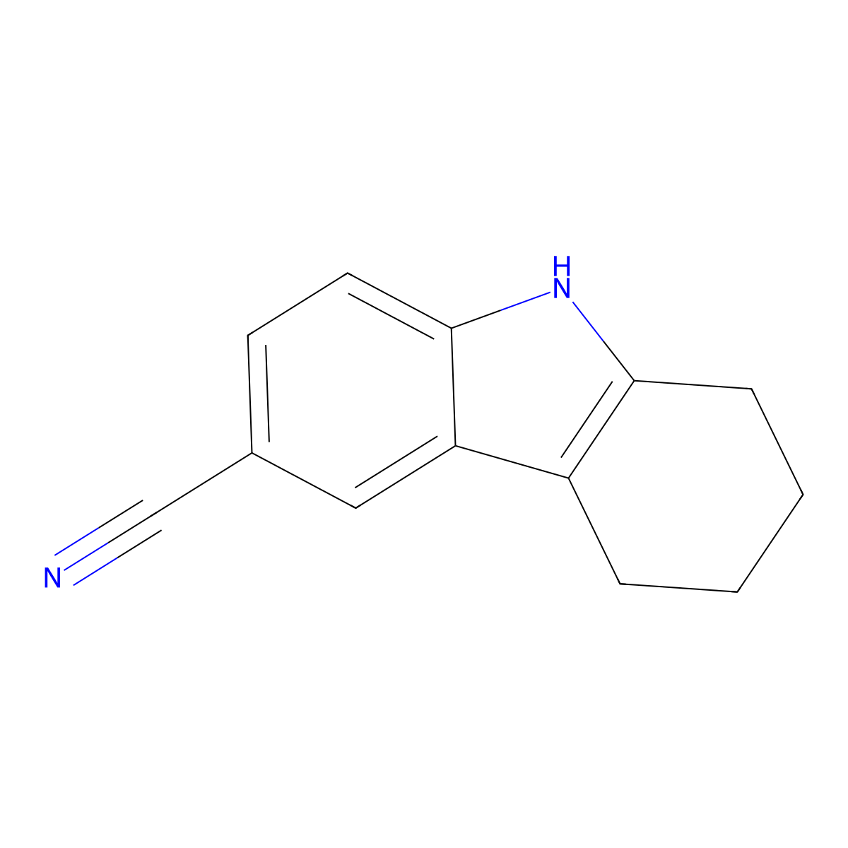 1H-Carbazole-6-carbonitrile, 2,3,4,9-tetrahydro- molecular structure, CAS 100723-77-1