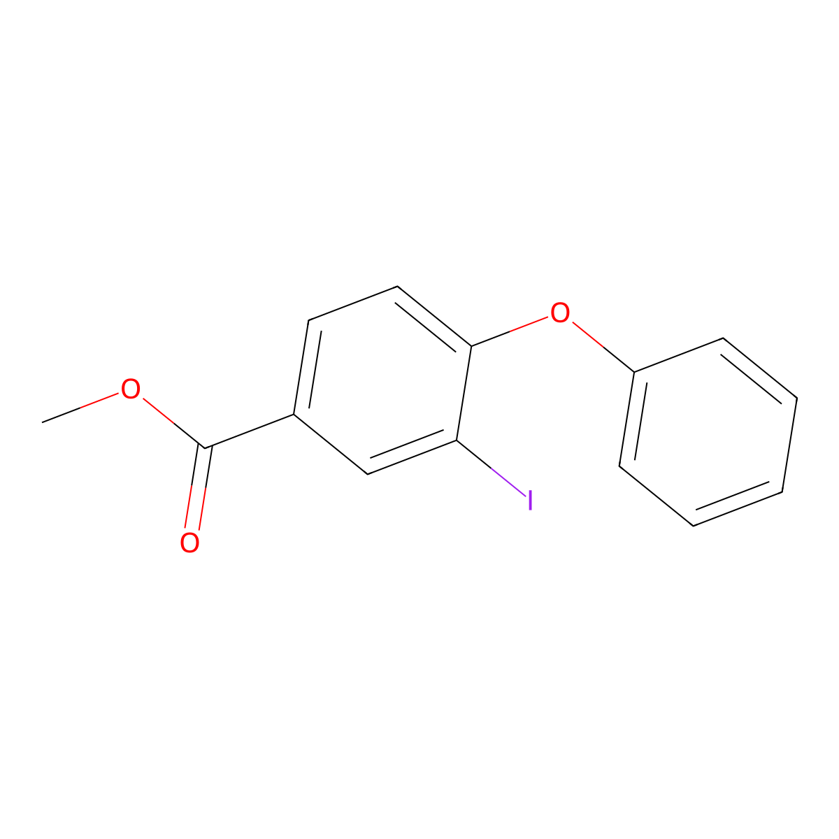 Methyl 3-iodo-4-phenoxybenzoate molecular structure, CAS 100725-29-9