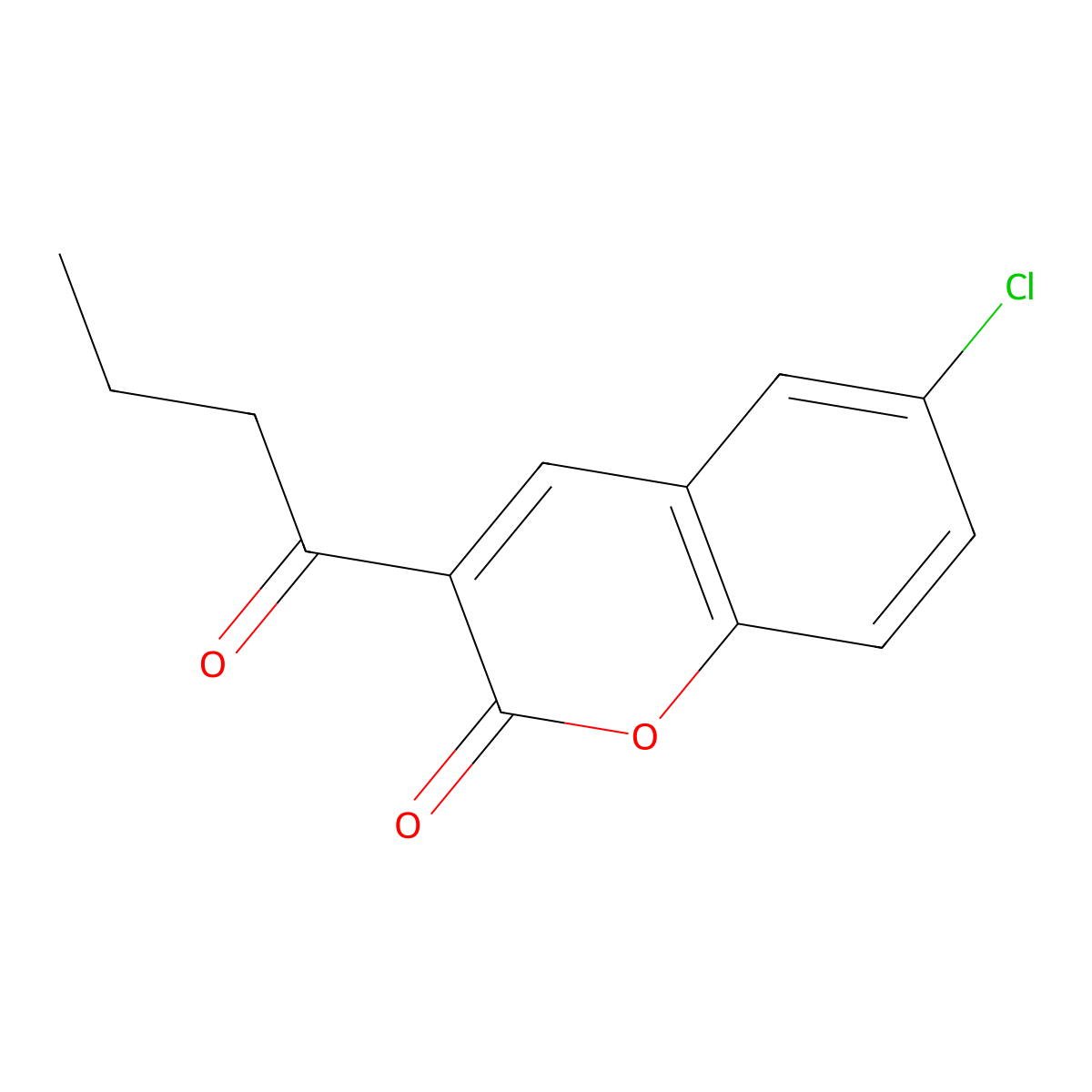 3-butyryl-6-chloro-2H-chromen-2-one molecular structure, CAS 100726-53-2
