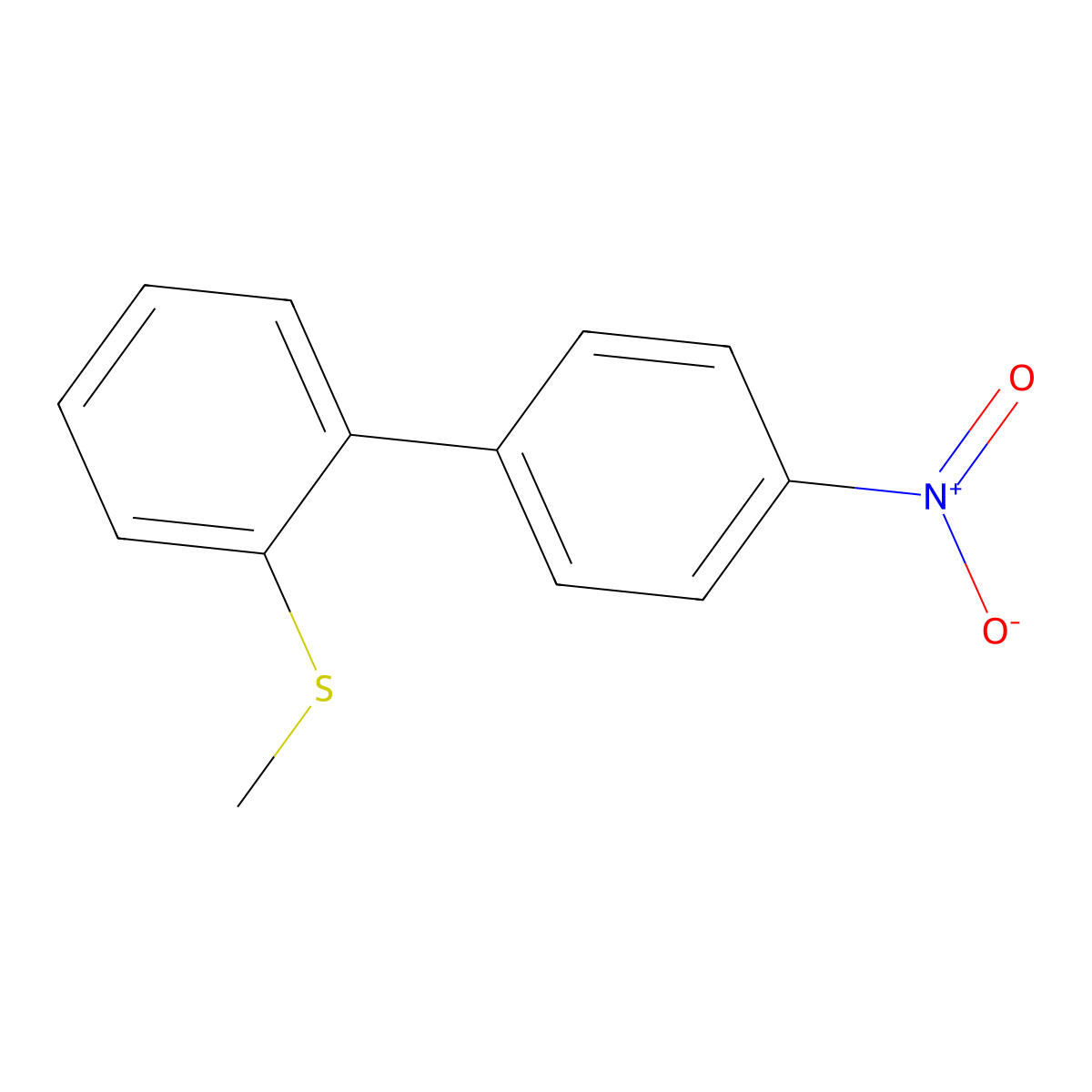 1-(Methylsulfanyl)-2-(4-nitrophenyl)benzene molecular structure, CAS 100727-36-4