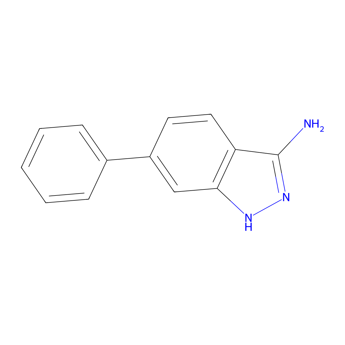 6-phenyl-1H-indazol-3-amine molecular structure, CAS 100728-08-3