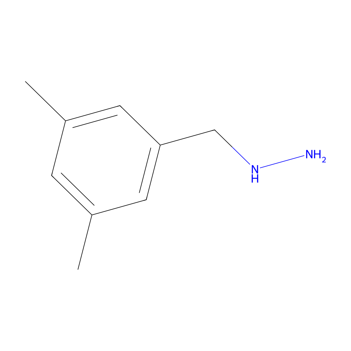 [(3,5-Dimethylphenyl)methyl]hydrazine molecular structure, CAS 1007292-97-8