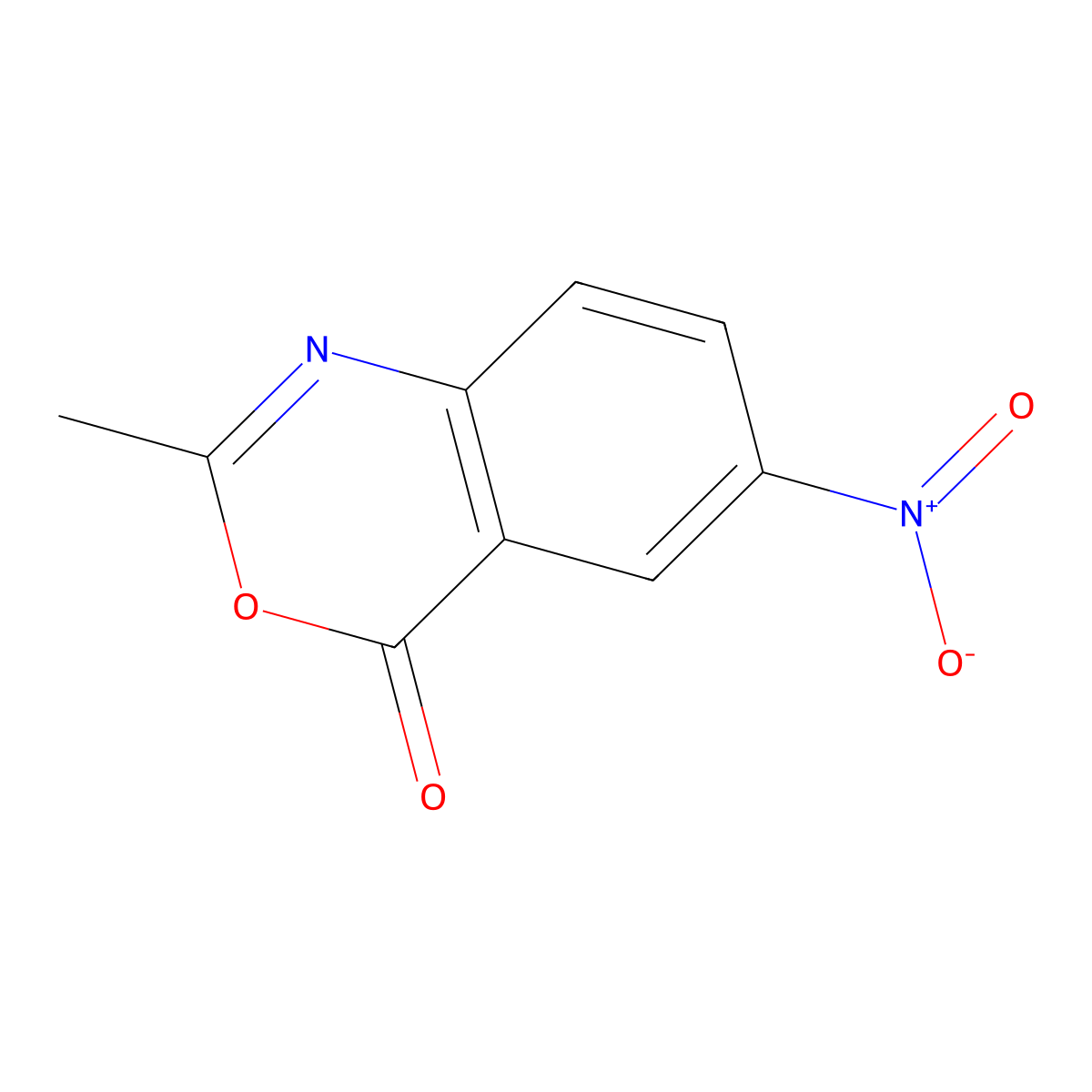 2-Methyl-6-nitro-3,1-benzoxazin-4-one molecular structure, CAS 10073-89-9