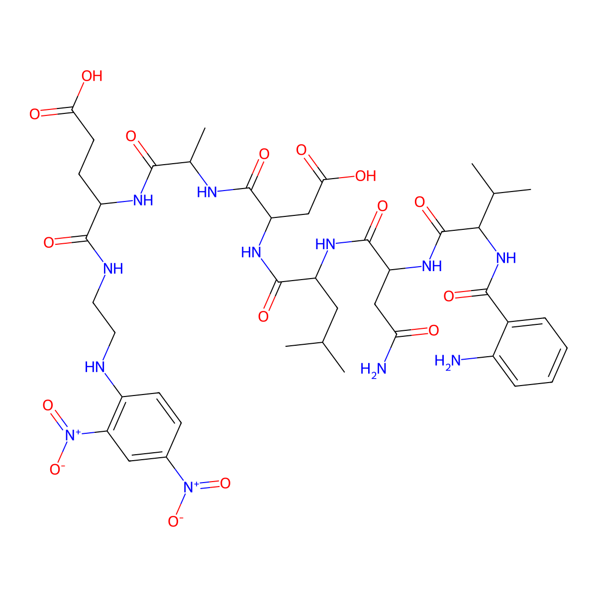Abz-(Asn670,Leu671)-Amyloid beta/A4 Protein Precursor770 (669-674)-EDDnp trifluoroacetate salt molecular structure, CAS 1007306-20-8