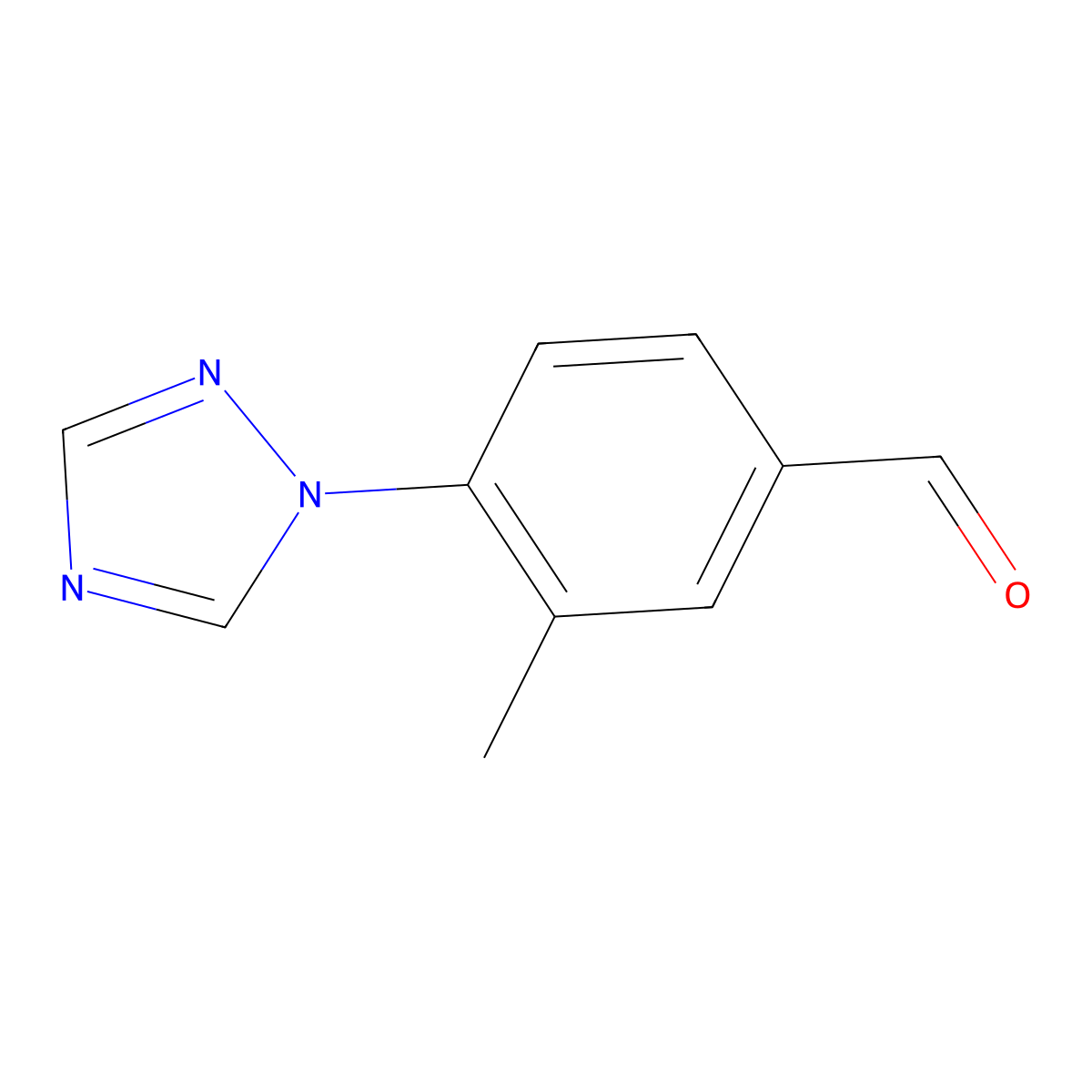 3-methyl-4-(1H-1,2,4-triazol-1-yl)benzaldehyde molecular structure, CAS 1007317-54-5