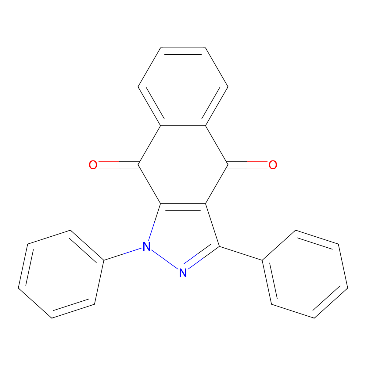1,3-Diphenylbenzo[f]indazole-4,9-dione molecular structure, CAS 100732-63-6