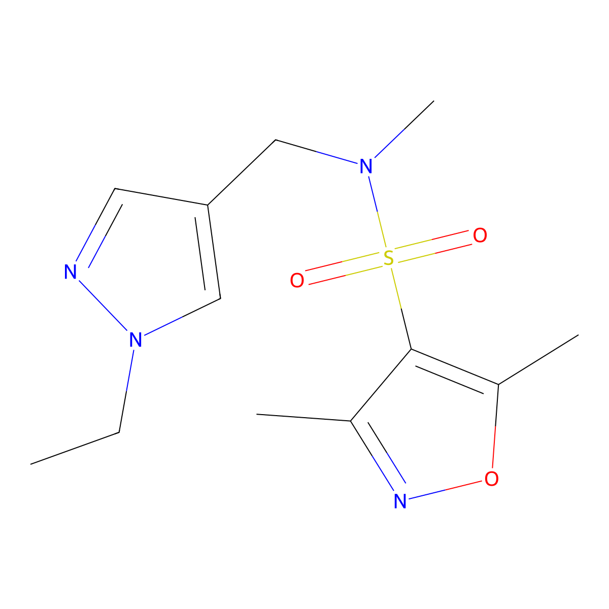 N-[(1-ethyl-1H-pyrazol-4-yl)methyl]-N,3,5-trimethyl-1,2-oxazole-4-sulfonamide molecular structure, CAS 1007344-16-2