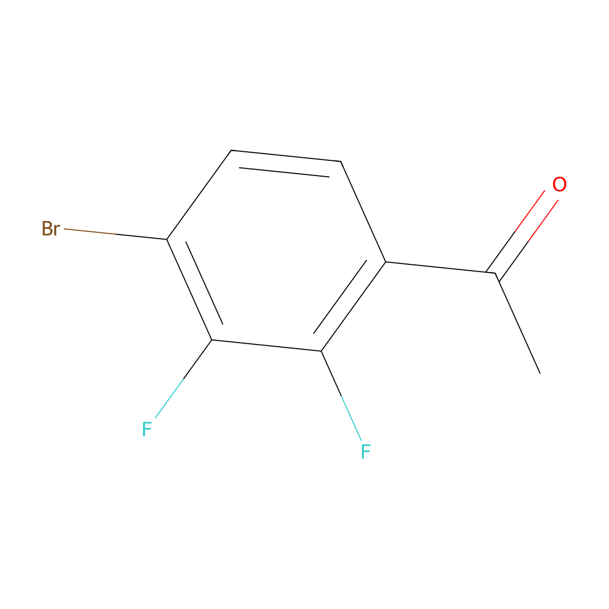 4'-Bromo-2',3'-difluoroacetophenone molecular structure, CAS 1007346-28-2