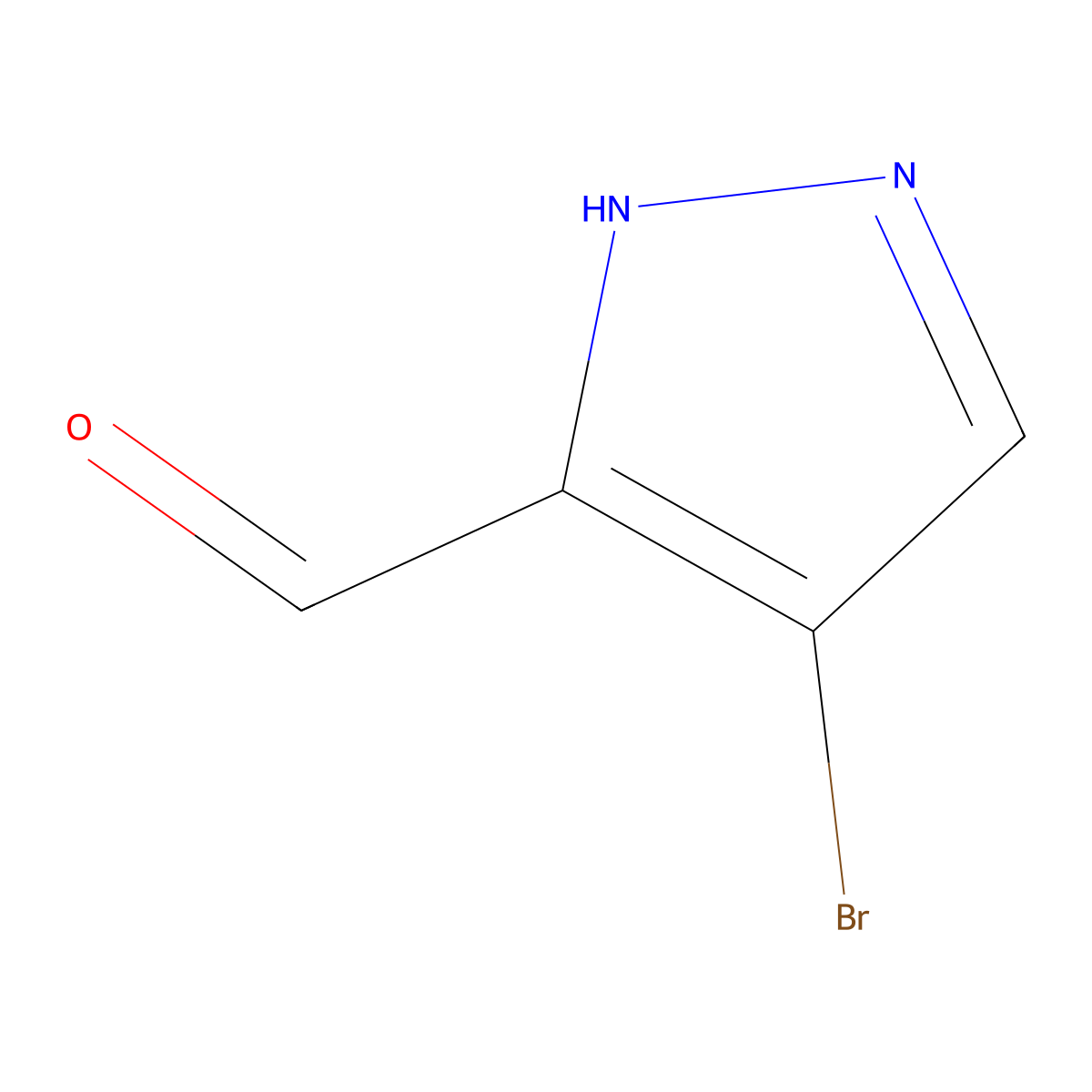 4-bromo-1H-pyrazole-5-carbaldehyde molecular structure, CAS 1007346-33-9