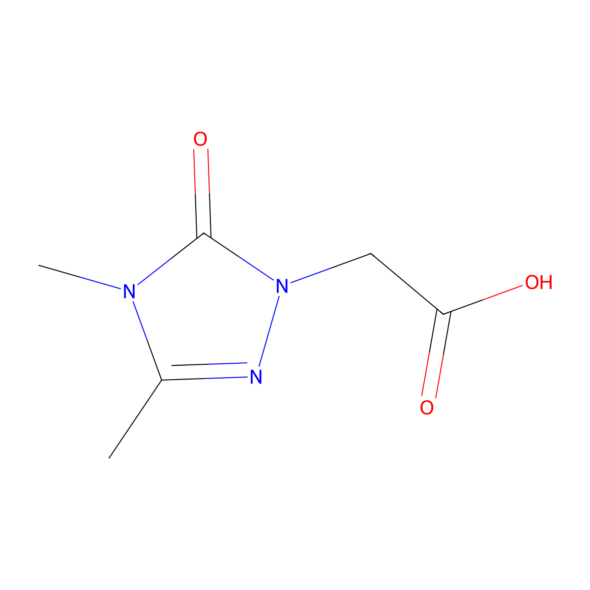 2-(3,4-dimethyl-5-oxo-4,5-dihydro-1H-1,2,4-triazol-1-yl)acetic acid molecular structure, CAS 1007349-08-7