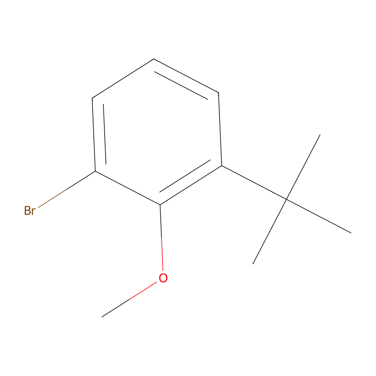 1-Bromo-3-(tert-butyl)-2-methoxybenzene molecular structure, CAS 1007375-07-6