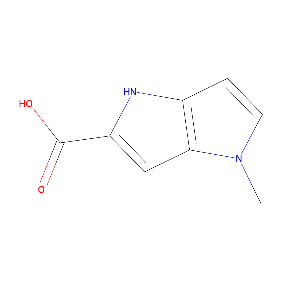 4-methyl-1H,4H-pyrrolo(3,2-b)pyrrole-2-carboxylic acid molecular structure, CAS 1007386-48-2