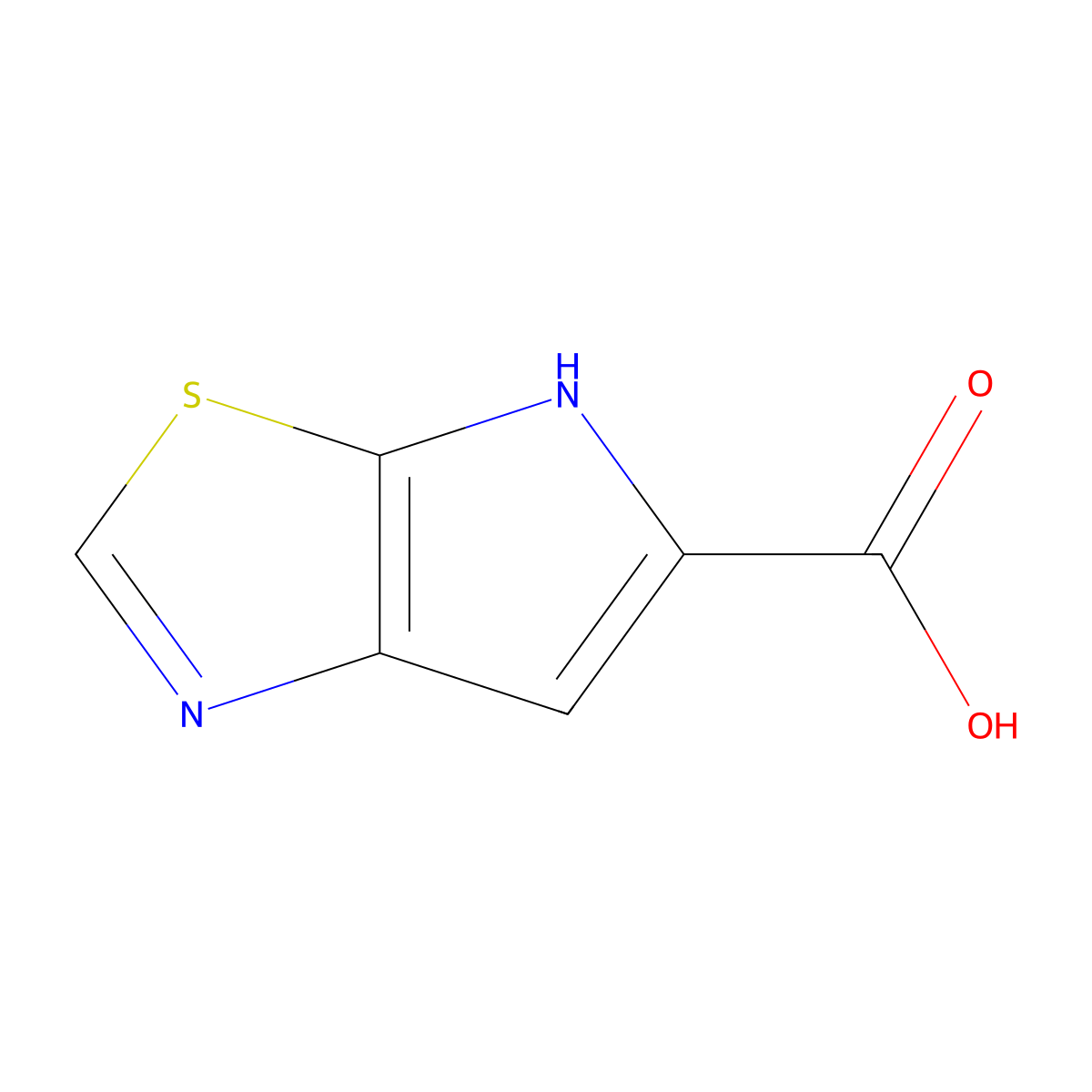 4H-pyrrolo[3,2-d]thiazole-5-carboxylic acid molecular structure, CAS 1007386-66-4